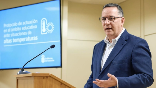 El consejero de Educación, Poli Suárez. / GOBIERNO DE CANARIAS