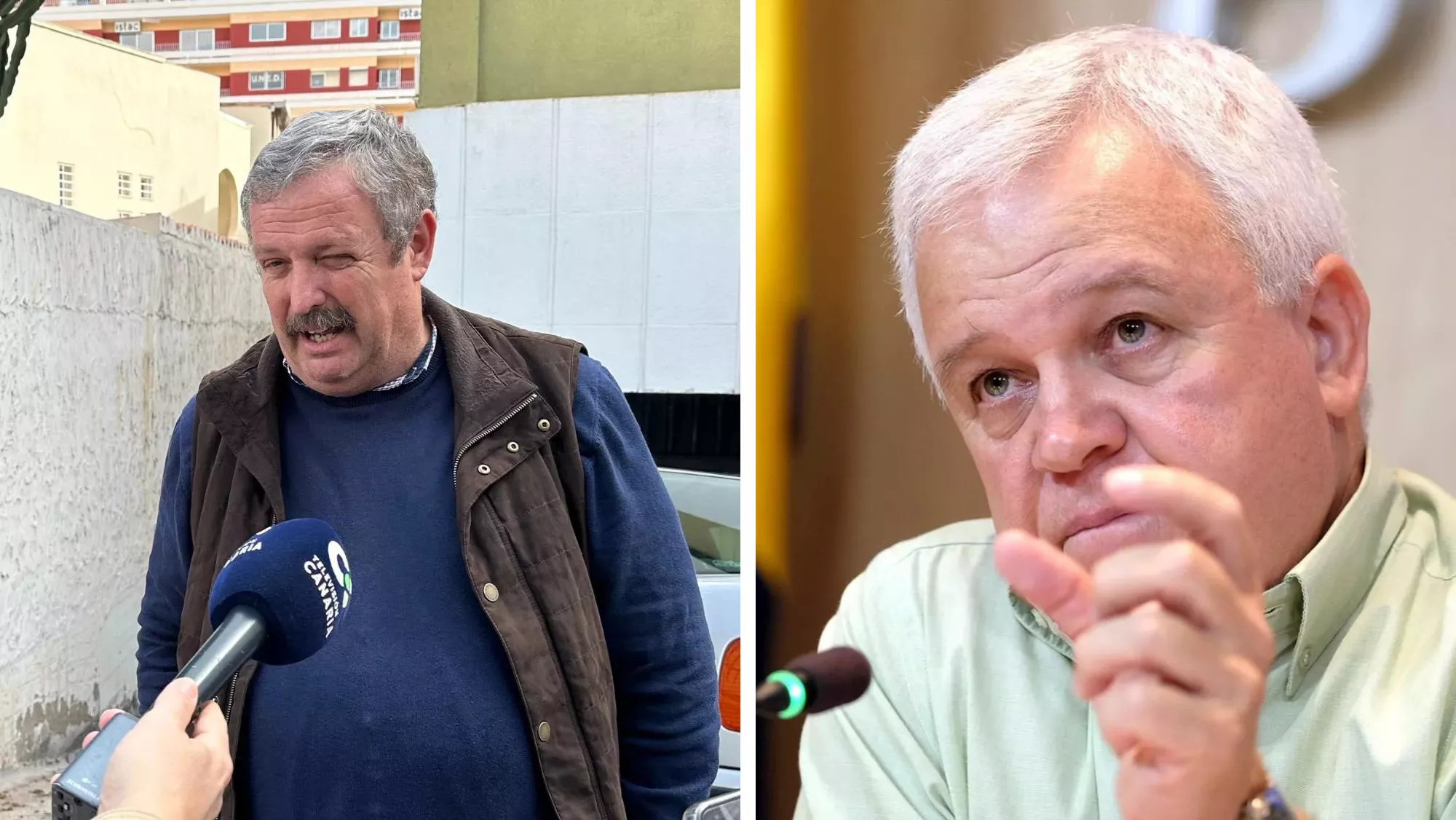 A la izquierda, Rafal Hernández; a la derecha, Carmelo Ramírez, consejero en el Cabildo  MONTAJE AH