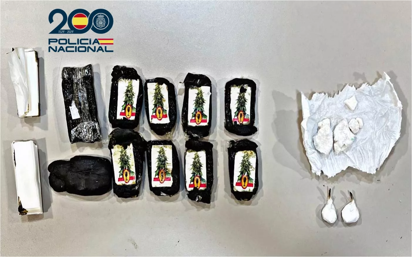 Droga incautada a la mujer de 86 años detenida. / CEDIDA