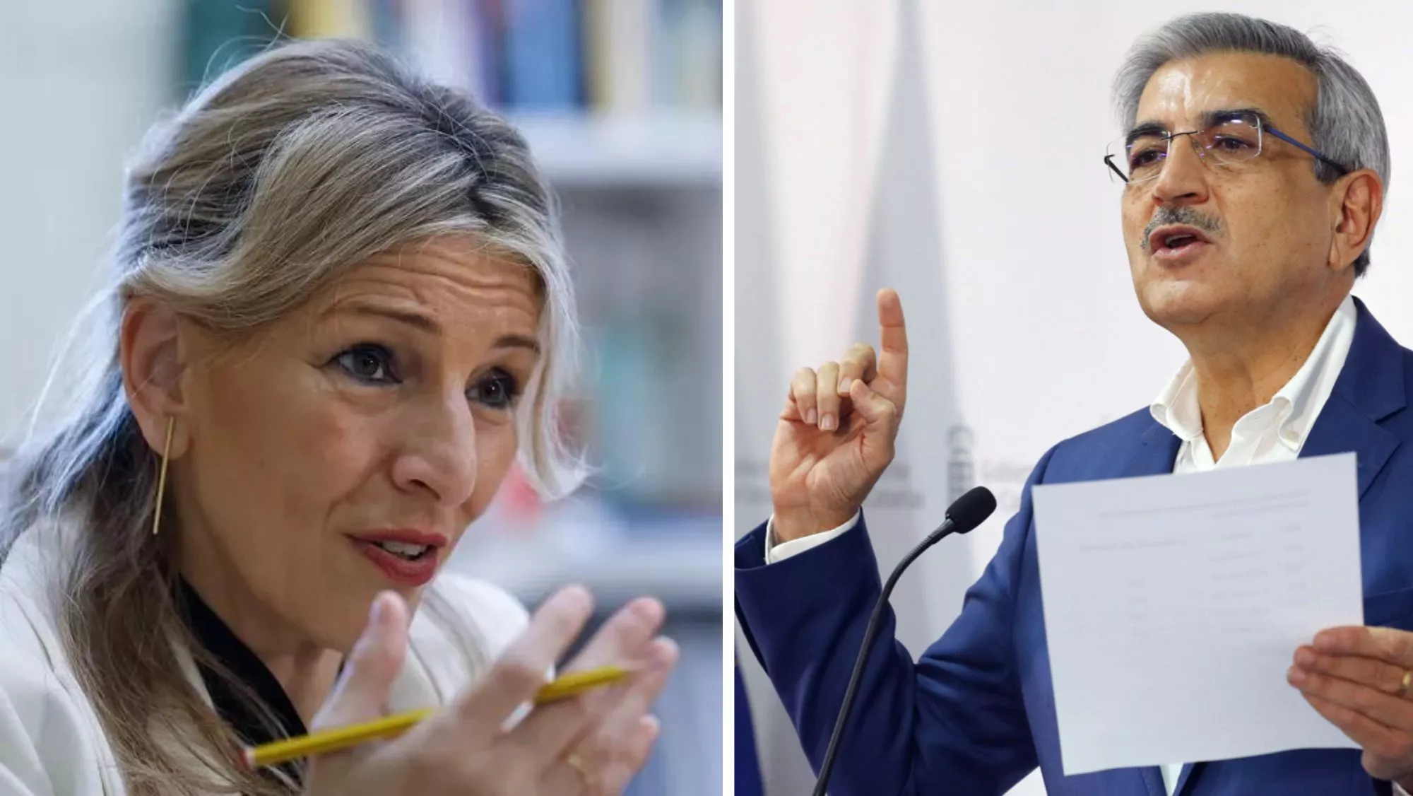 Yolanda Díaz y Román Rodríguez / MONTAJE AH