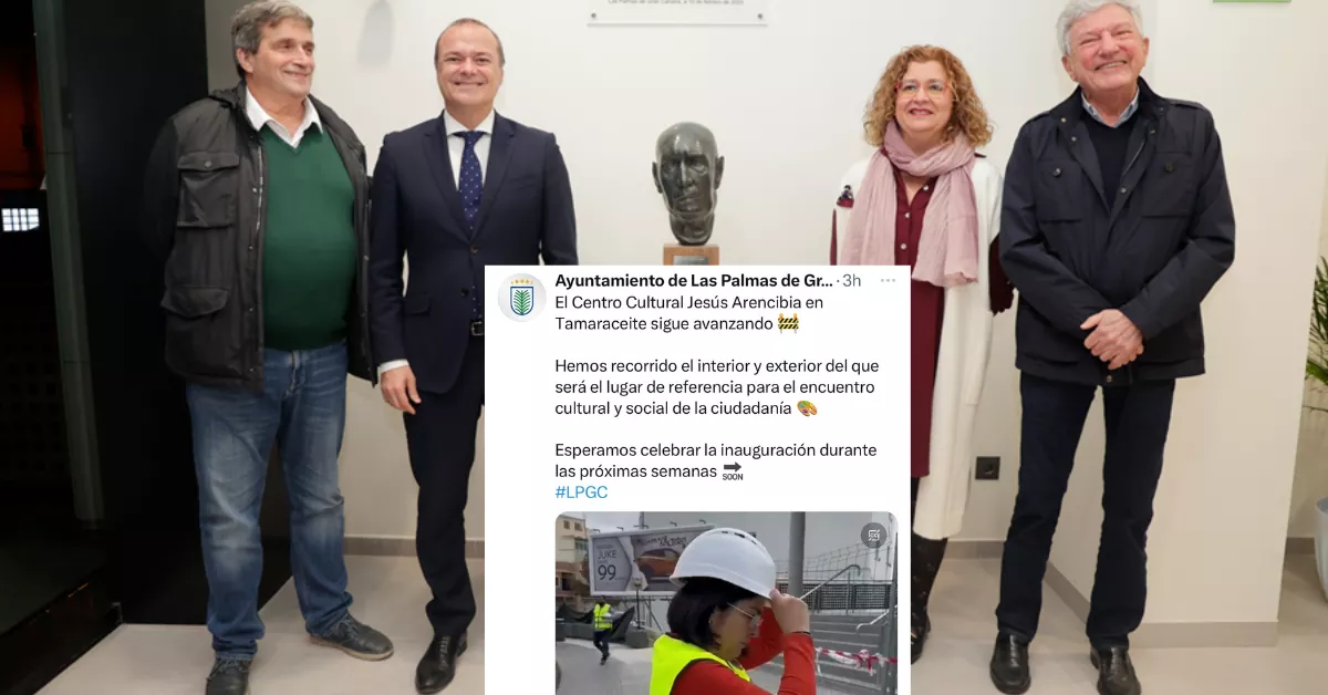 El Ayuntamiento de Las Palmas inauguró el Centro Cultural Jesús Arencibia en febrero de 2024 y, como se puede ver en el recuadro, pretende volver a inaugurarlo en las próximas semanas. / AH El Ayuntamiento de Las Palmas inauguró el Centro Cultural Jesús Arencibia en febrero de 2024 y, como se puede ver en el recuadro, pretende volver a inaugurarlo en las próximas semanas. / AH