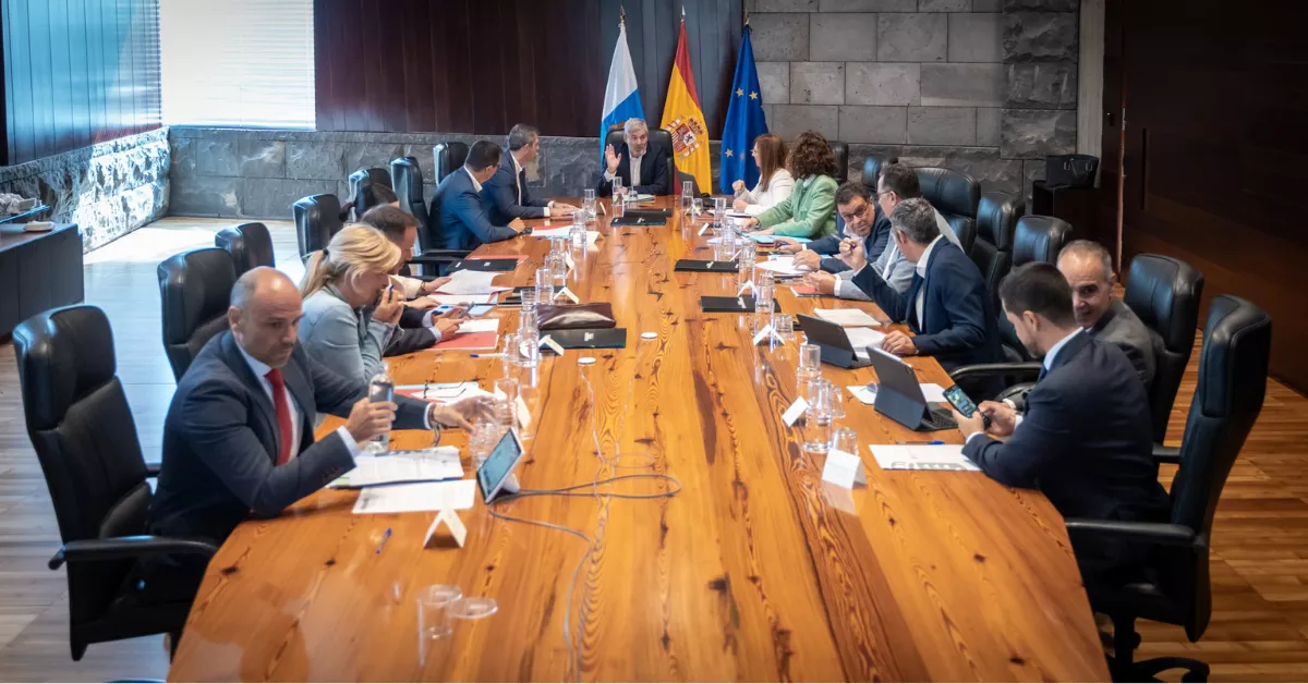 Imagen del Consejo de Gobierno de Canarias celebrado este lunes en Santa Cruz de Tenerife. / AH