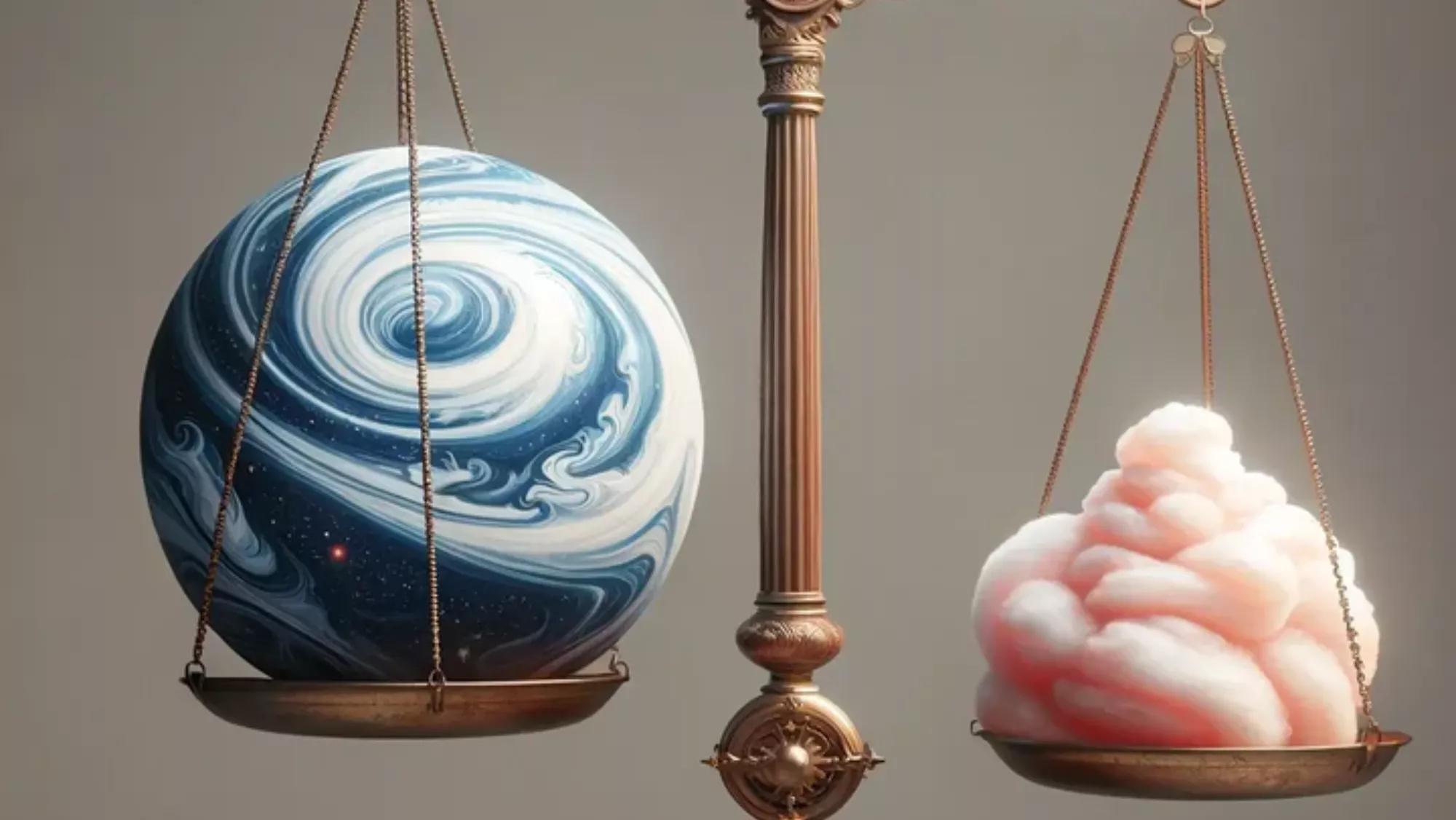 Recreación artística de la densidad de WASP-193b comparada con el algodón de azúcar./ University of Liege