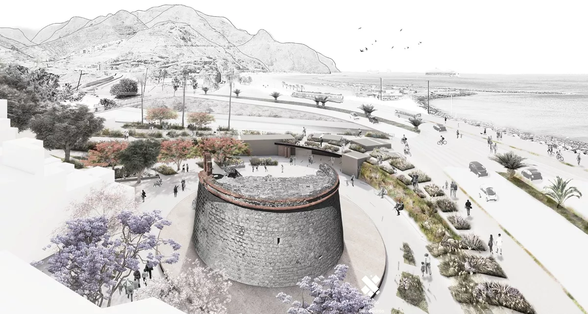 Maqueta del proyecto ganador de reforma del entorno del Castillo de San Andrés / ARCHIVO