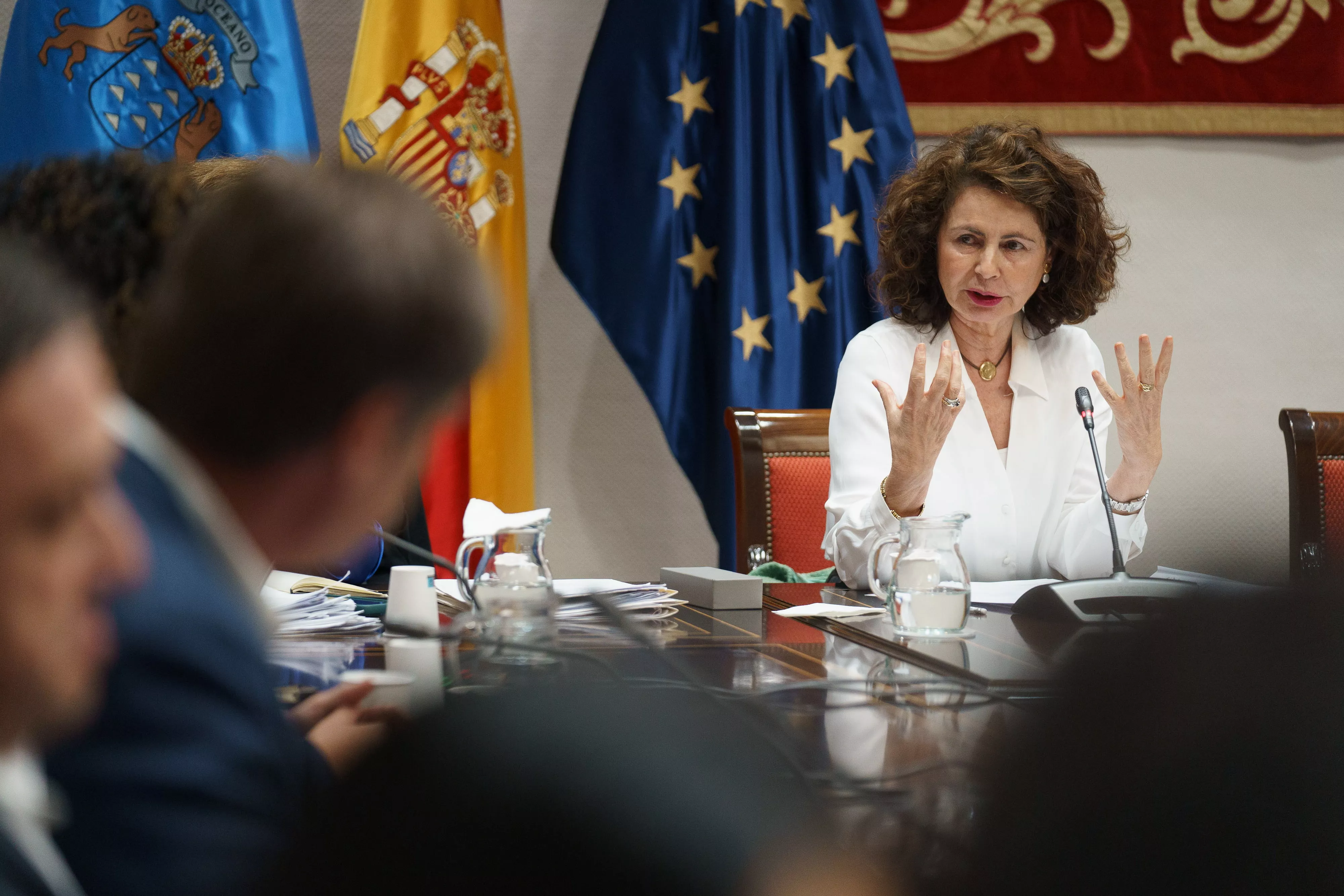 La consejera de Hacienda y Relaciones con la Unión Europea del Gobierno de Canarias, Matilde Asián. / RAMÓN DE LA ROCHA-EFE