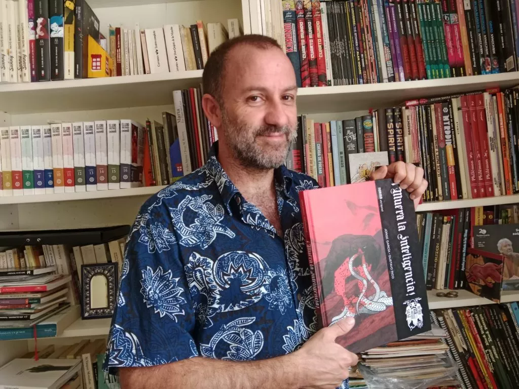Jorge García, autor junto con Gustavo Rico del cómic 'Muera la Inteligencia' sobre el militar Millán Astray. / FUNDACIÓN CINE MÁS COMICS