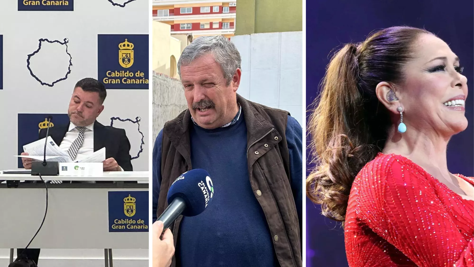 A la izquierda, Teodoro Sosa; en el centro, Rafael Hernández y a la derecha Isabel Pantoja  MONTAJE AH