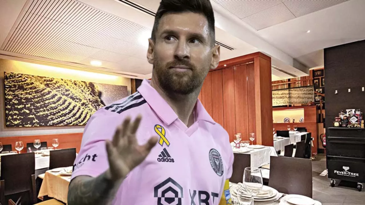 Montaje de Messi en un restaurante gallego de Canarias / EFE - AH