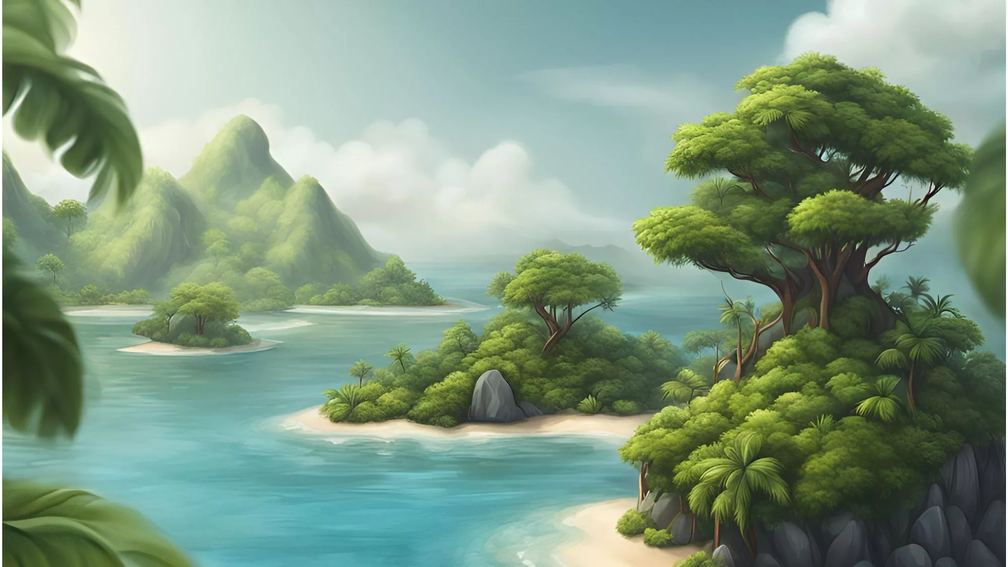 Recreación de una isla según la IA | CANVA