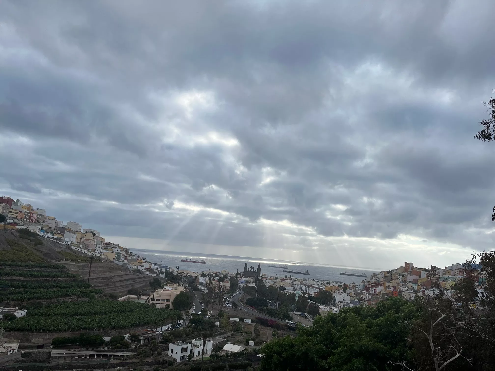 Las Palmas de Gran Canaria vista desde San Roque. Mayo de 2024.