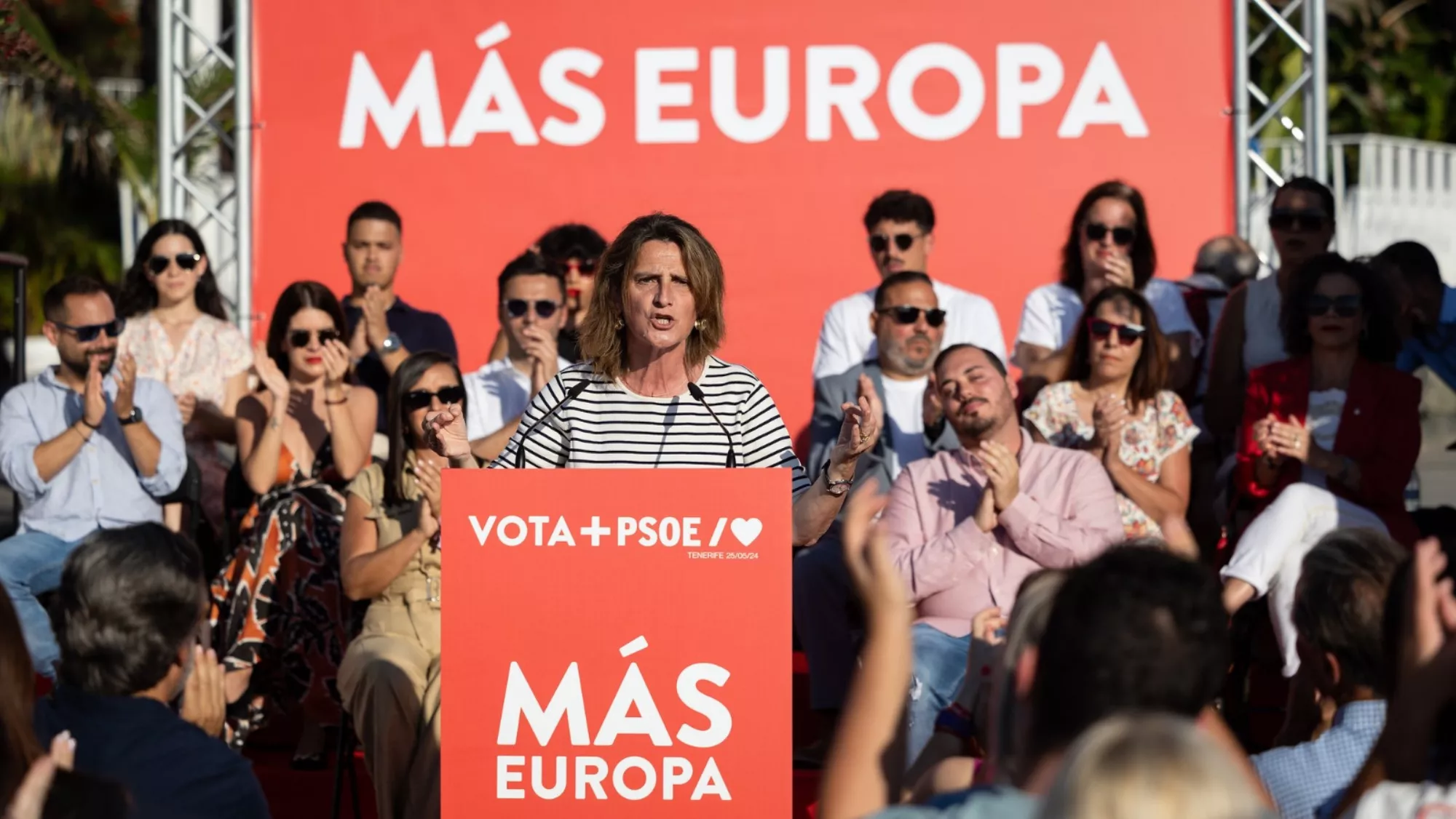 Teresa Ribera, candidata a las elecciones europeas, en el mitin celebrado en Las Palmas de Gran Canaria de cara a las elecciones europeas / PSOE