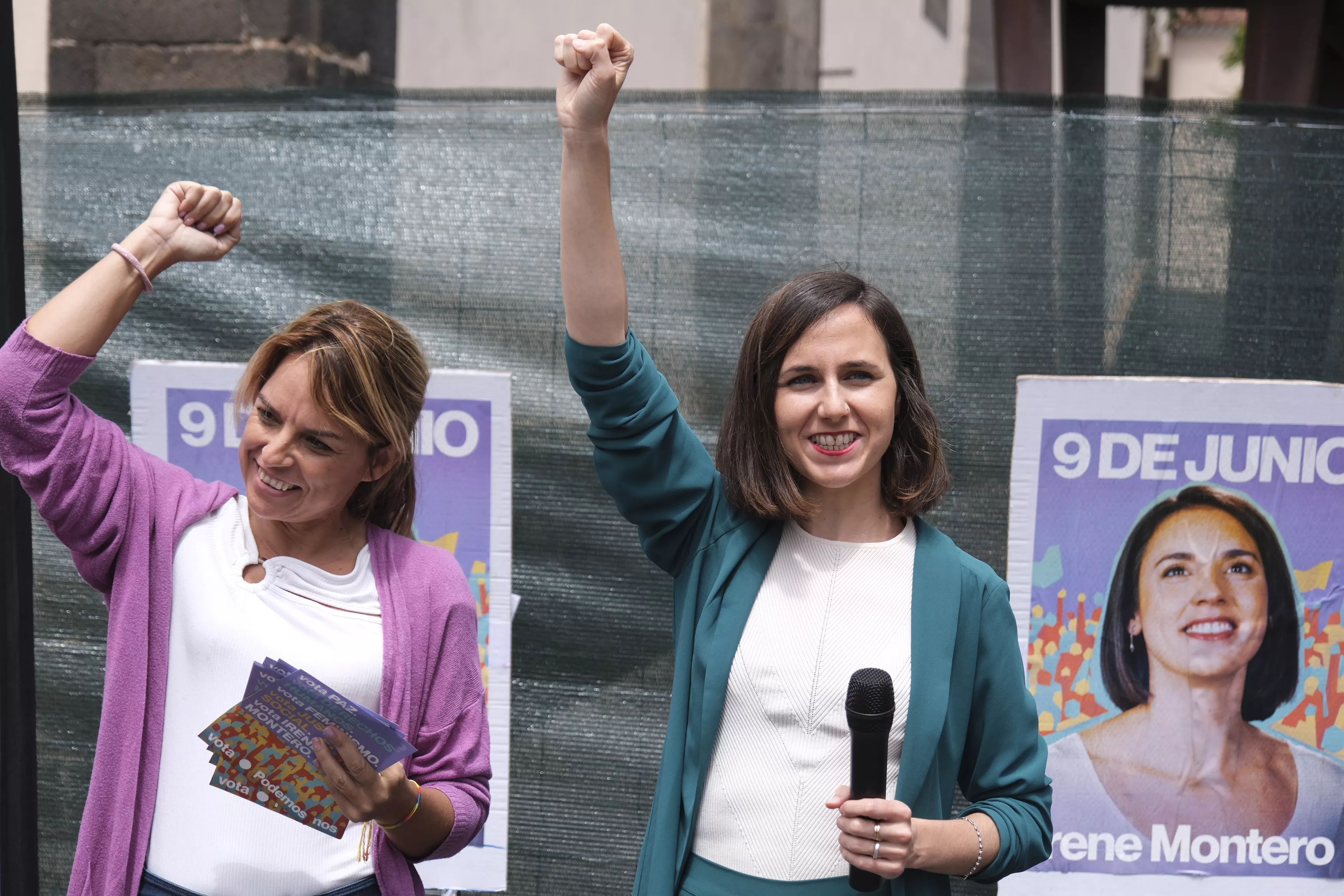 La secretaria general de Podemos, Ione Belarra ha participado este viernes en un acto electoral en La Laguna (Tenerife). / ALBERTO VALDÉS