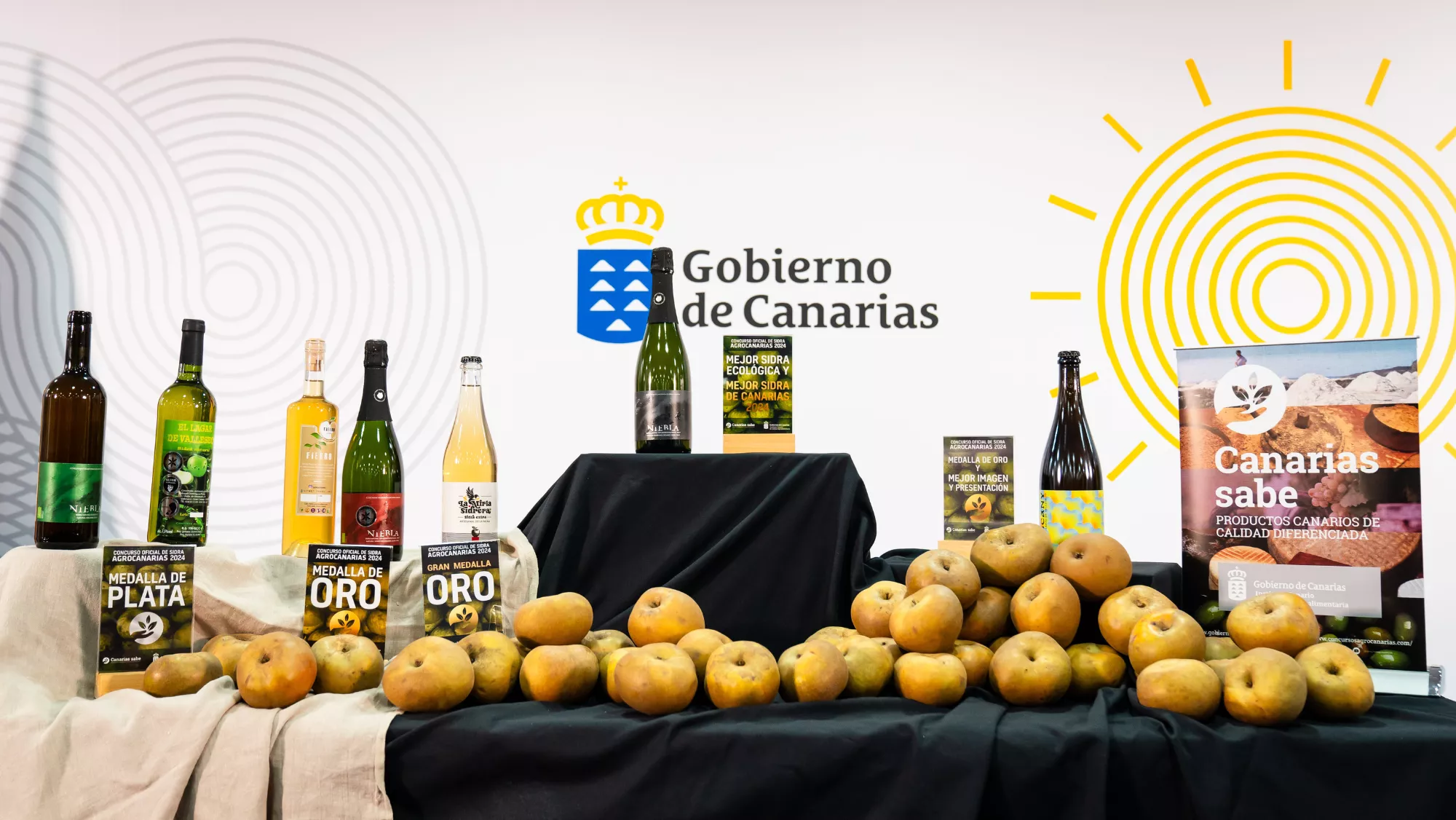Imagen de las sidras premiadas / GOBIERNO DE CANARIAS