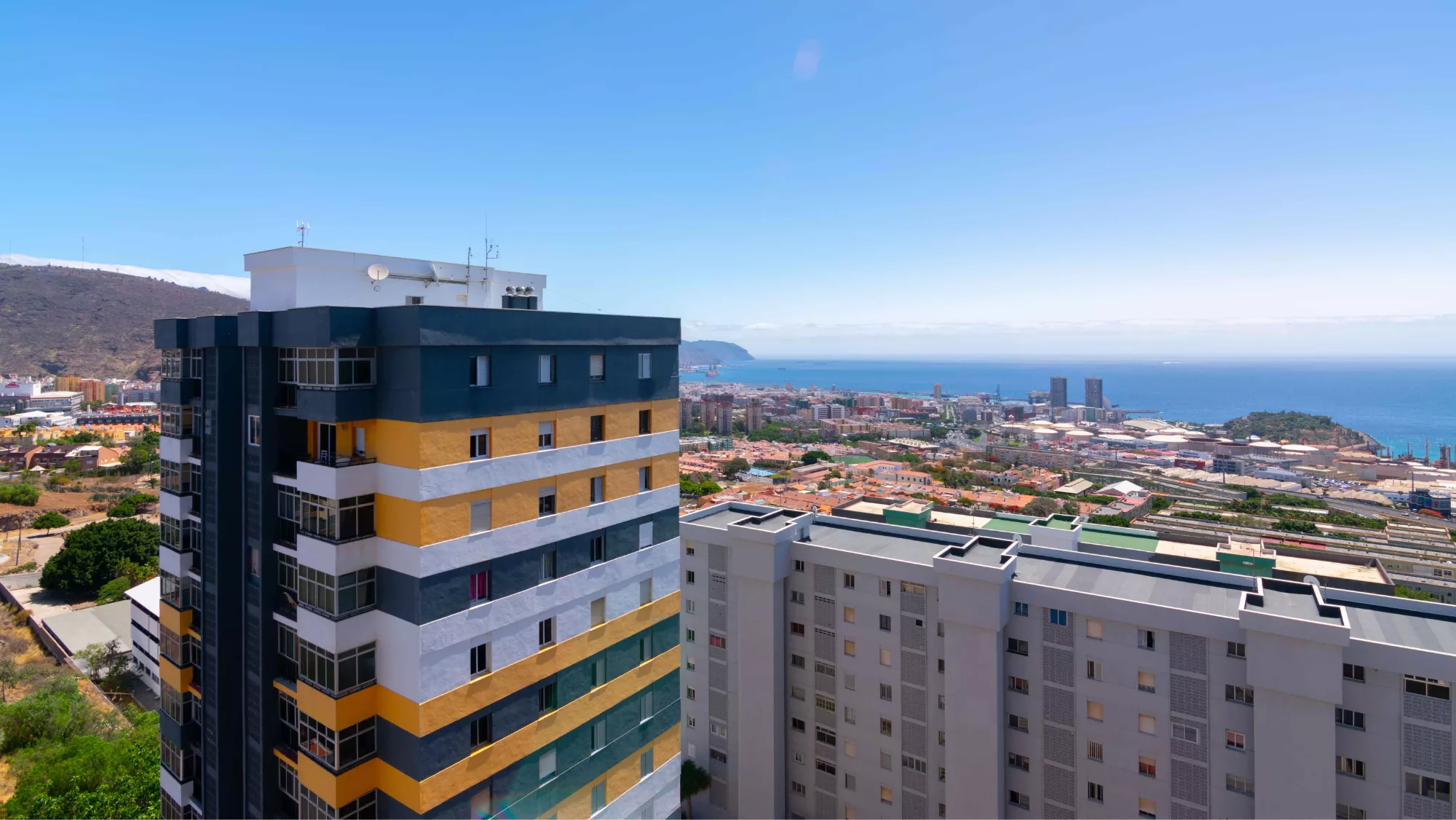 Vista aérea de la zona residencial Miramar, en Santa Cruz de Tenerife./ ARCHIVO