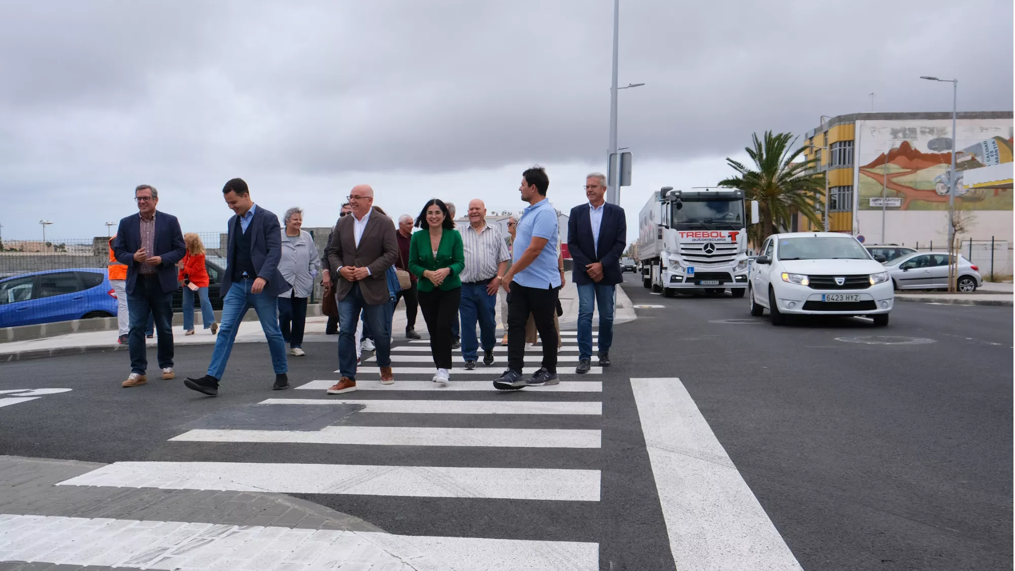 Las autoridades en la presentación de la carretera / AYUNTAMIENTO DE LAS PALMAS DE GRAN CANARIA