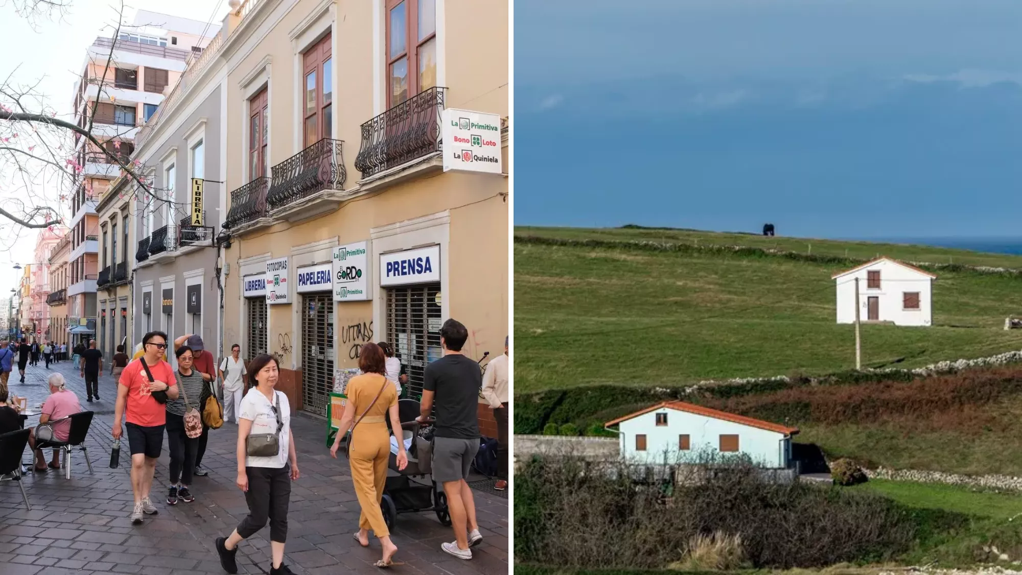 Terreno urbano (una ciudad) y un terreno rústico / MONTAJE AH - EFE