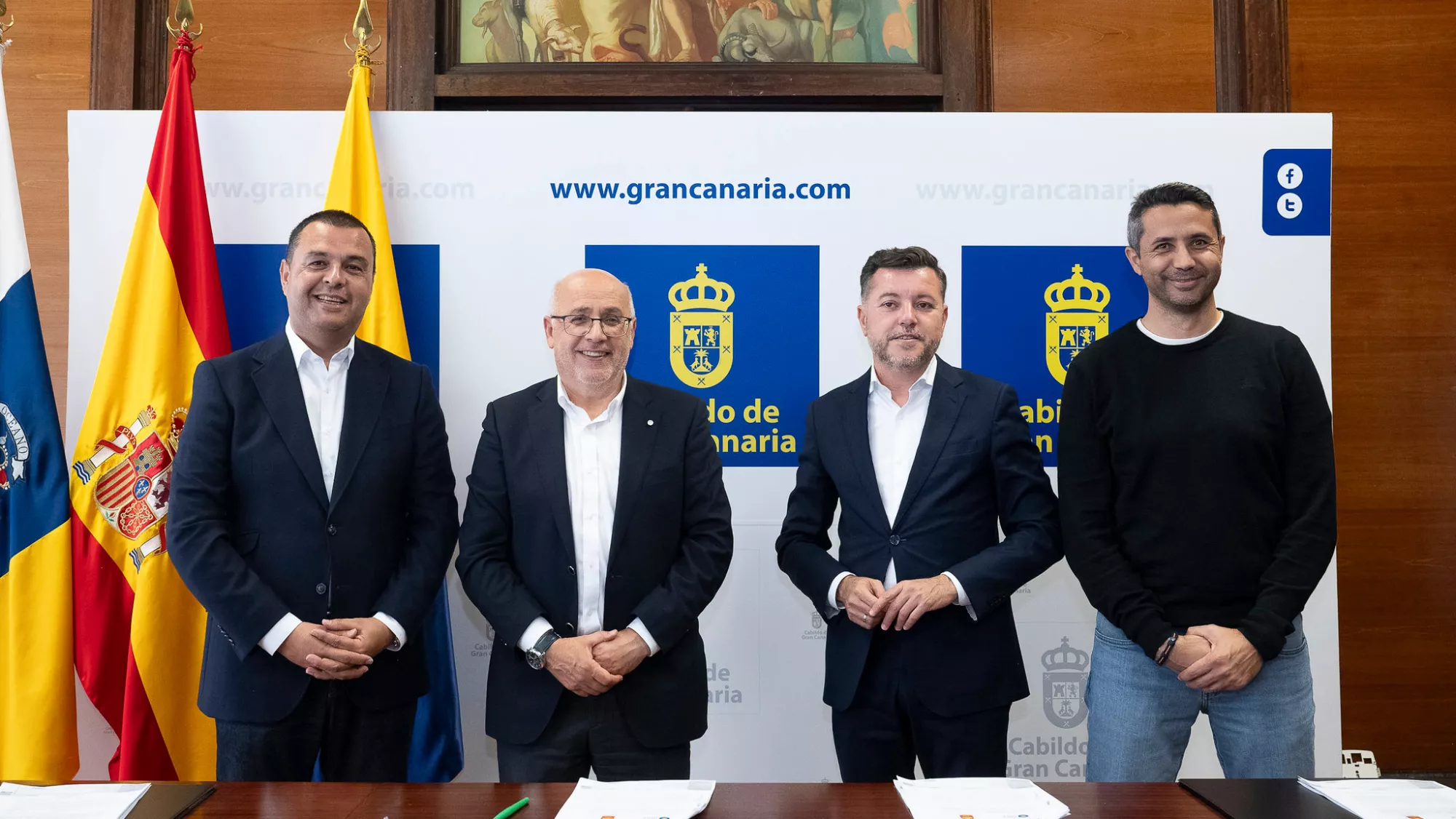 Imagen de los tres alcaldes y el presidente del Cabildo / CABILDO DE GRAN CANARIA