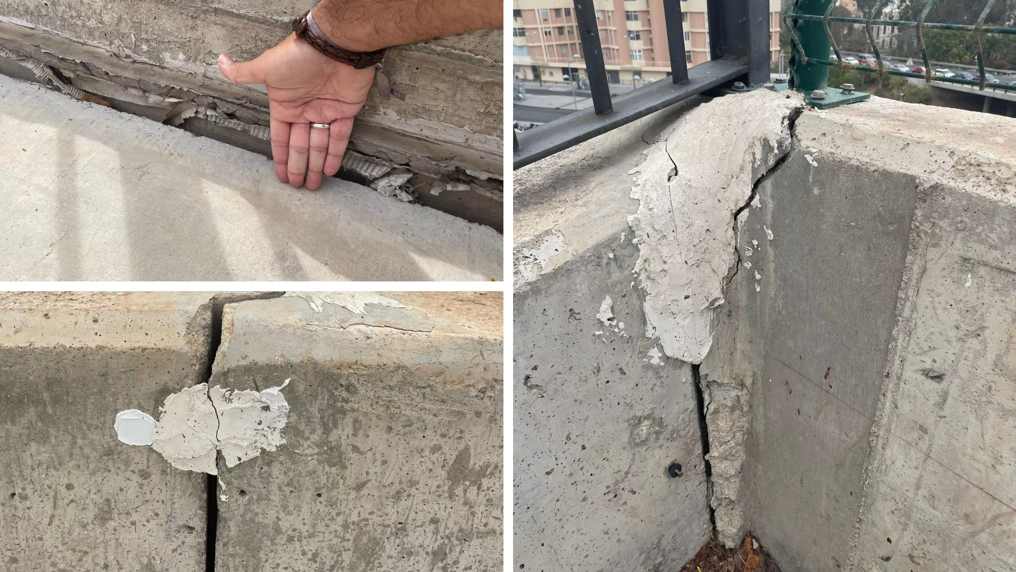 Imágenes de grietas y hundimiento del parque infantil en el risco de San Nicolás / ATLÁNTICO HOY