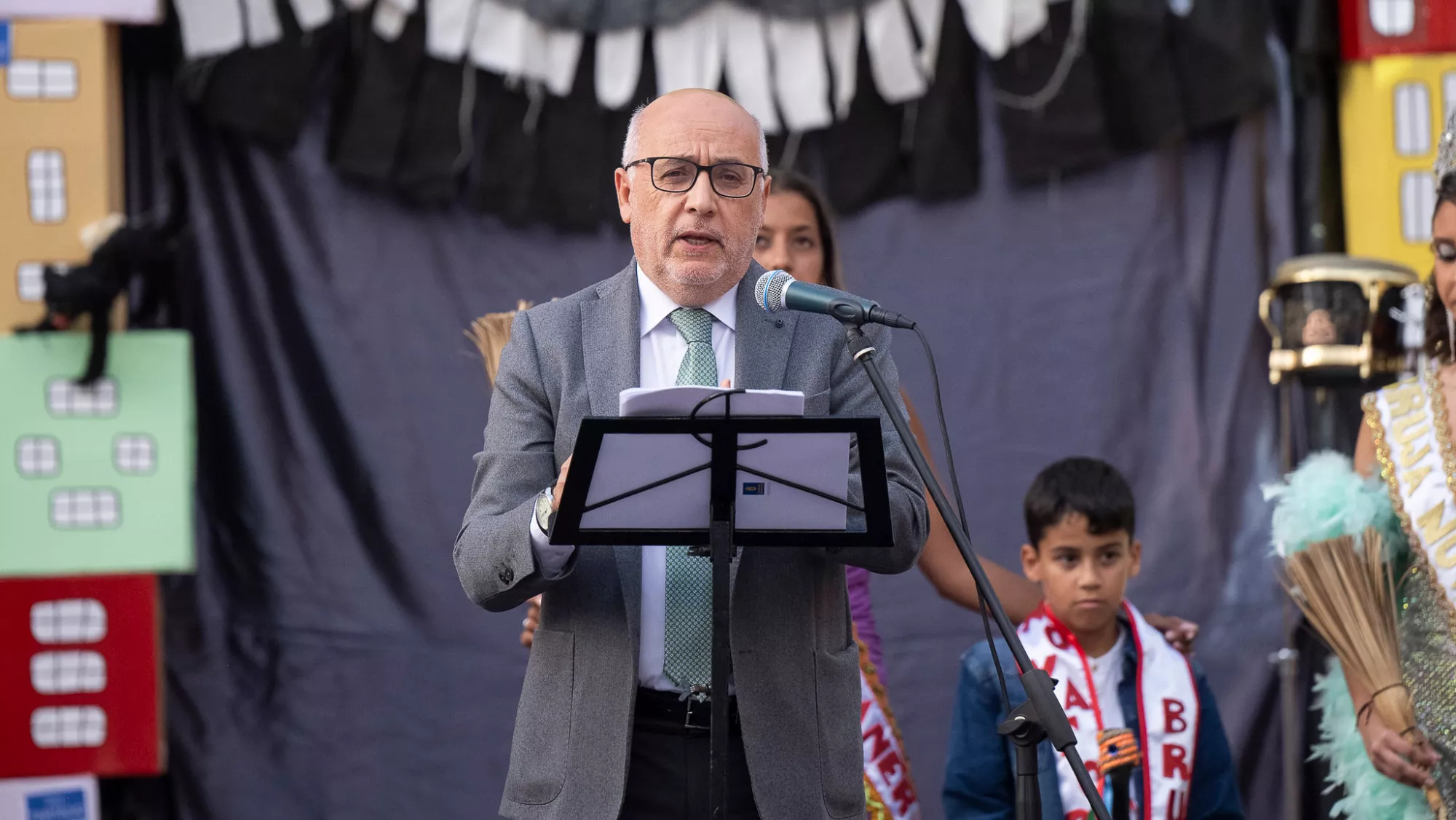 Antonio Morales durante el pregón de las Fiestas de San Juan / David Delfour - Cabildo de Gran Canaria