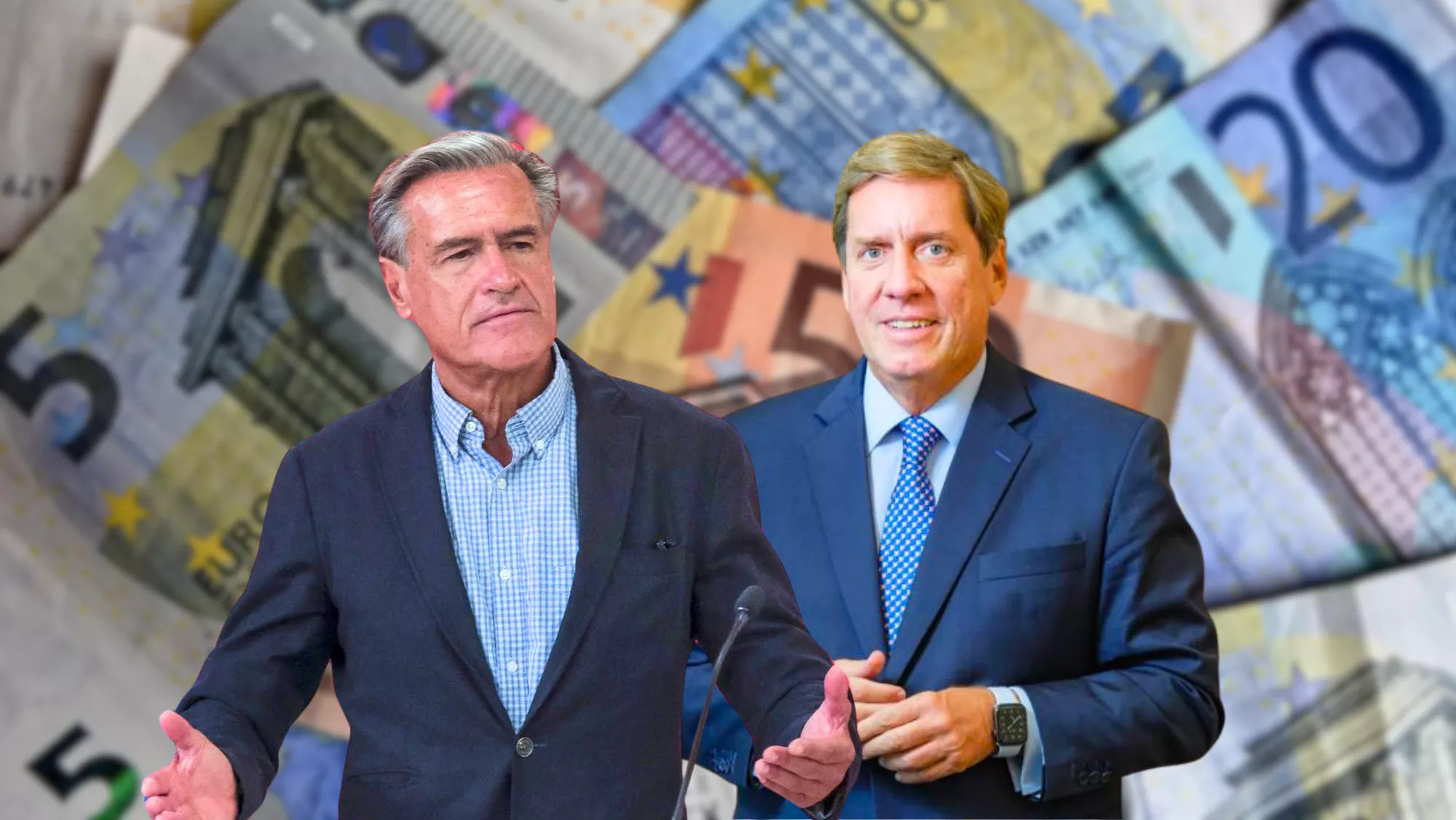 Imagen de López Aguilar(PSOE) y Gabriel Mato (PP), los dos eurodiputados de Canarias / MONTAJE AH