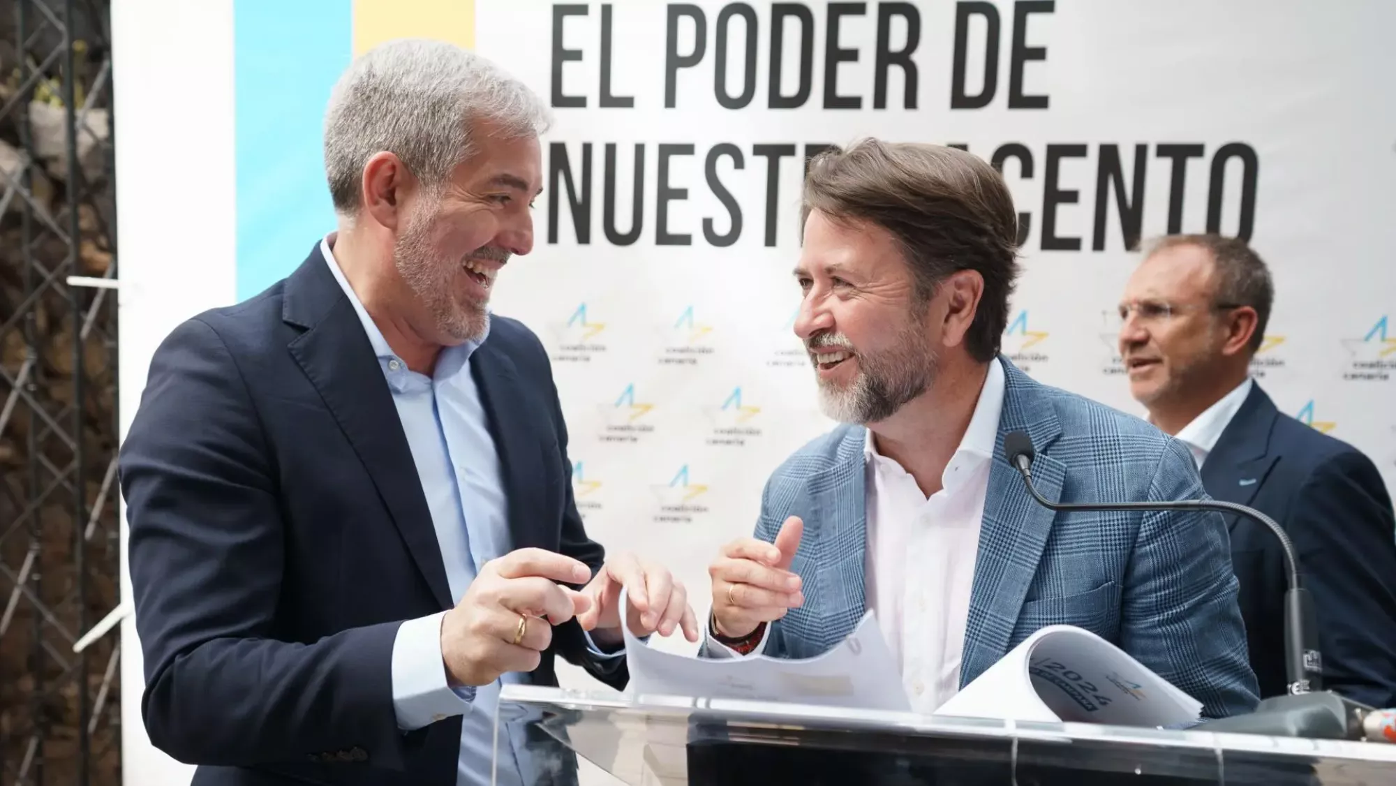 Fernando Clavijo y Carlos Alonso, este último se ha quedado fuera del Parlamento Europeo / EFE