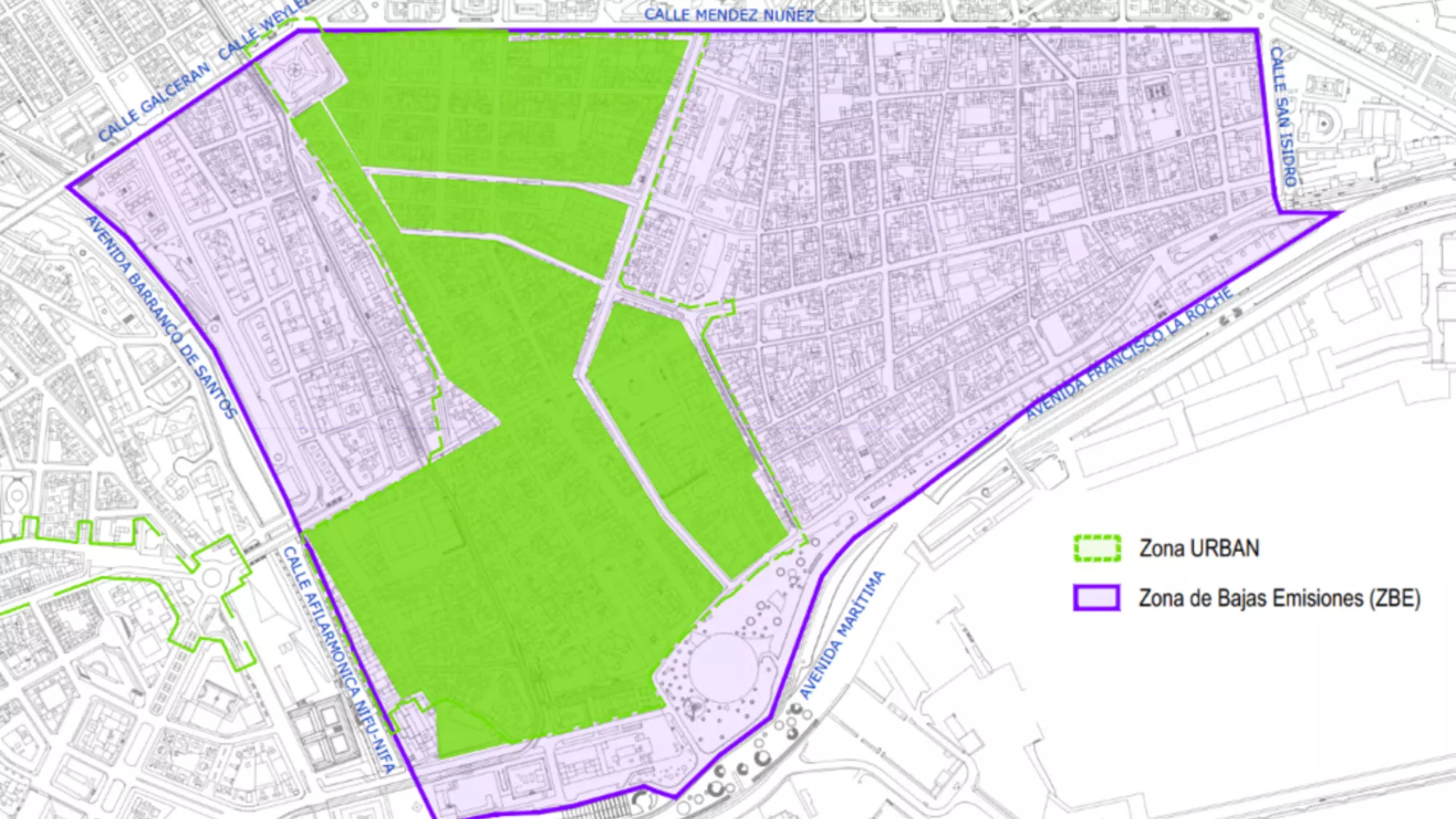 Mapa de la Zona de Bajas Emisiones / AYUNTAMIENTO DE SANTA CRUZ DE TENERIFE