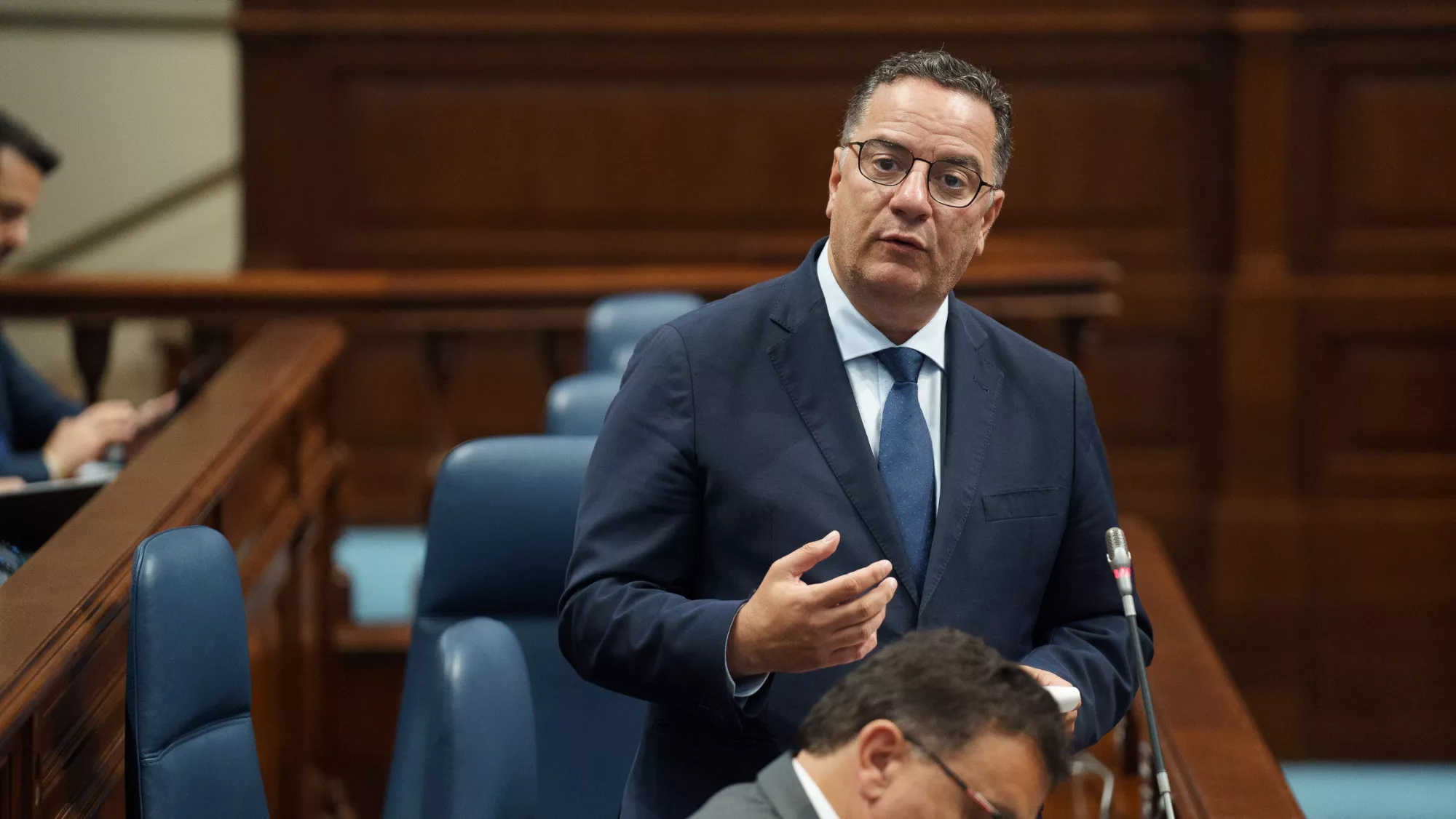 Poli Suárez, consejero de de Educación, Formación Profesional, Actividad Física y Deportes del Gobierno de Canarias. / EFE