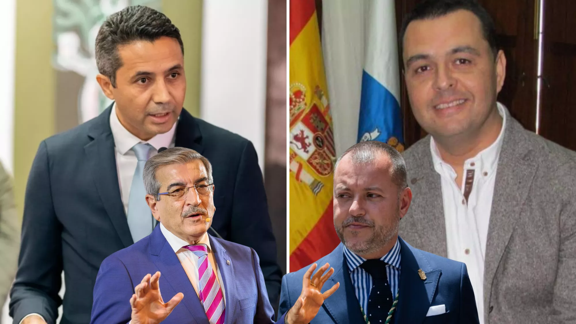 El alcalde de Agaete y el de Santa María de Guía se unen a Teodoro Sosa / MONTAJE AH