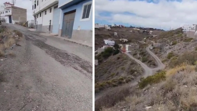 Imagen de dos zonas que necesitan asfaltado / CEDIDAS Imagen de dos zonas que necesitan asfaltado / CEDIDAS