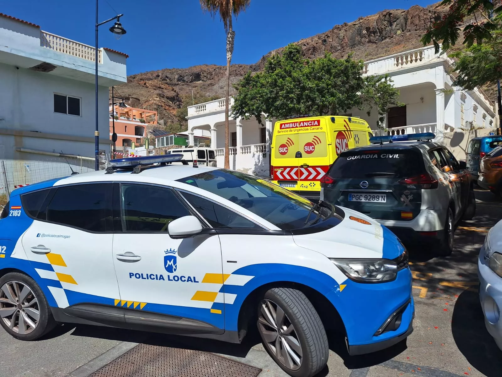 Coche de la Policía Local de Mogán. / GOBIERNO DE CANARIAS