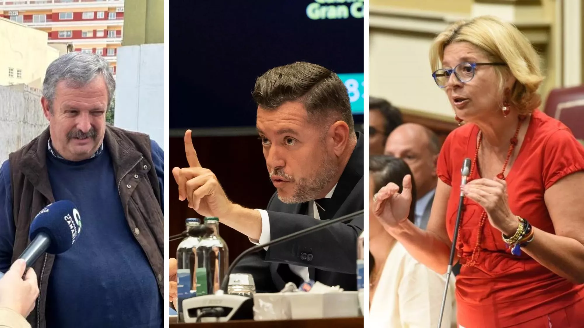 Rafael Hernández, Teodoro Sosa y Pepa Luzardo / MONTAJE AH