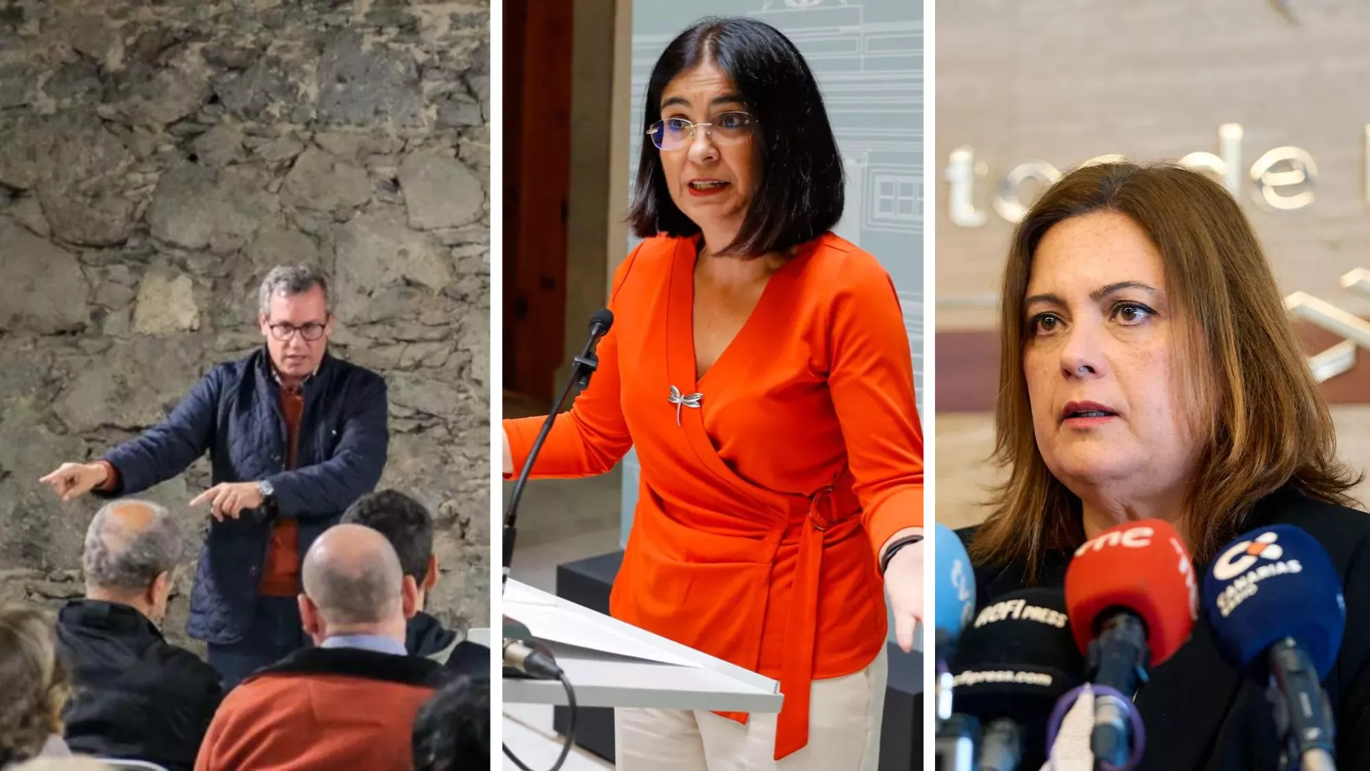 Mauricio Roque, Carolina Darias y Beatriz Calzada / MONTAJE AH