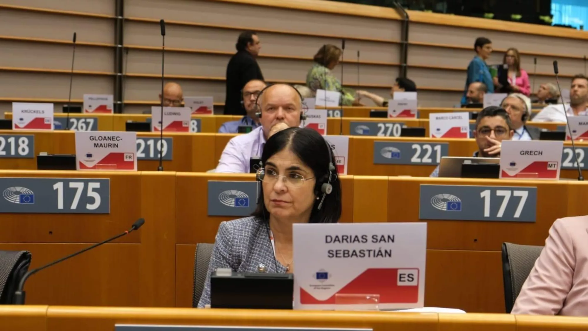 Carolina Darias durante su participación en el Pleno del Comité de las Regiones de la UE / AYUNTAMIENTO DE LAS PALMAS DE GRAN CANARIA 