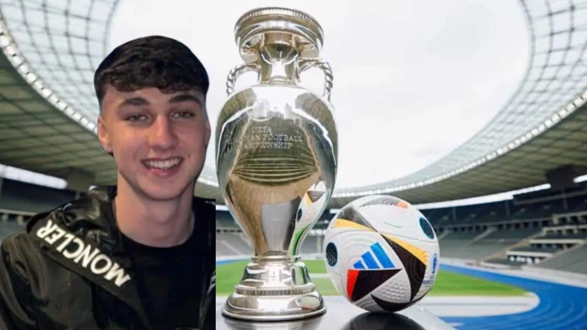 Jay Slater, el británico desaparecido en Tenerife, y la Eurocopa./ MONTAJE AH