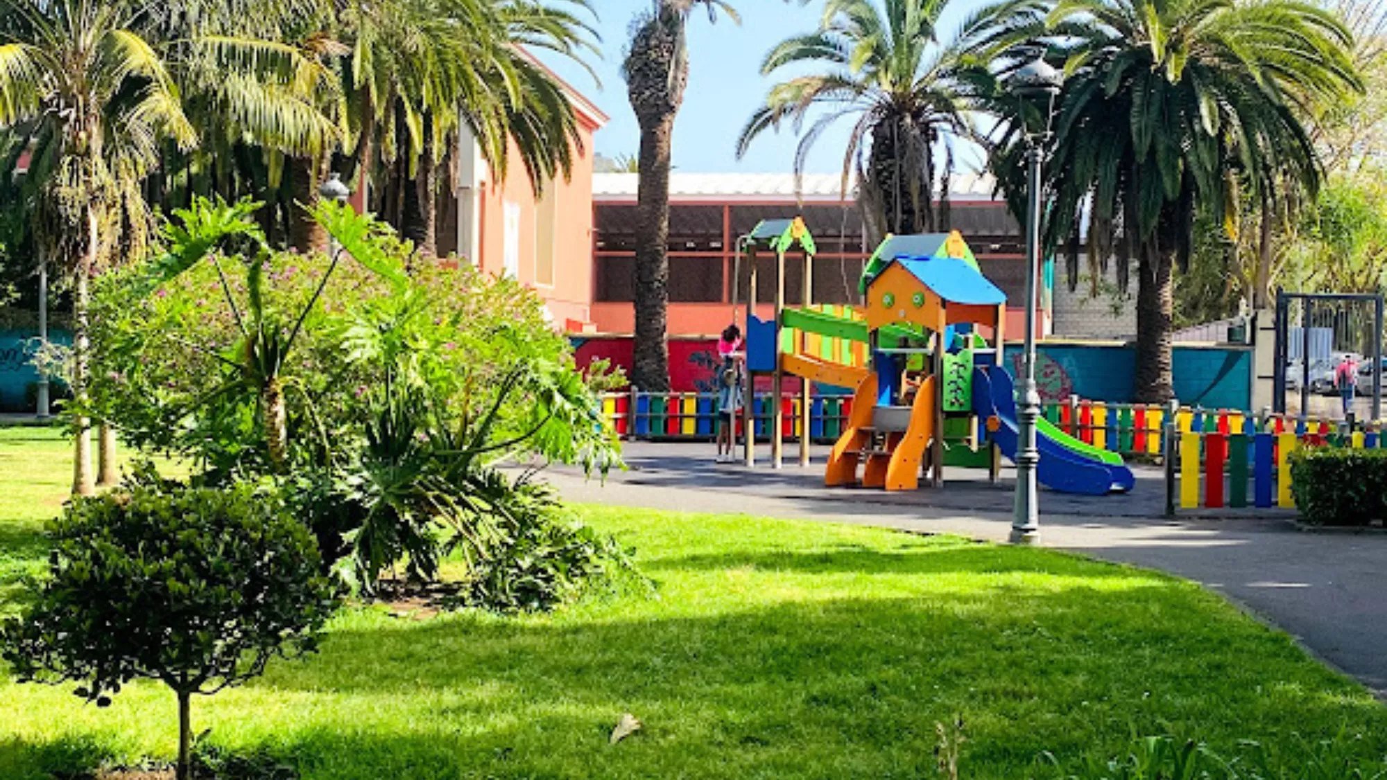 Área infantil del parque de La Constitución de La Laguna, lugar que acogerá el festival Malvasoul./ ARCHIVO