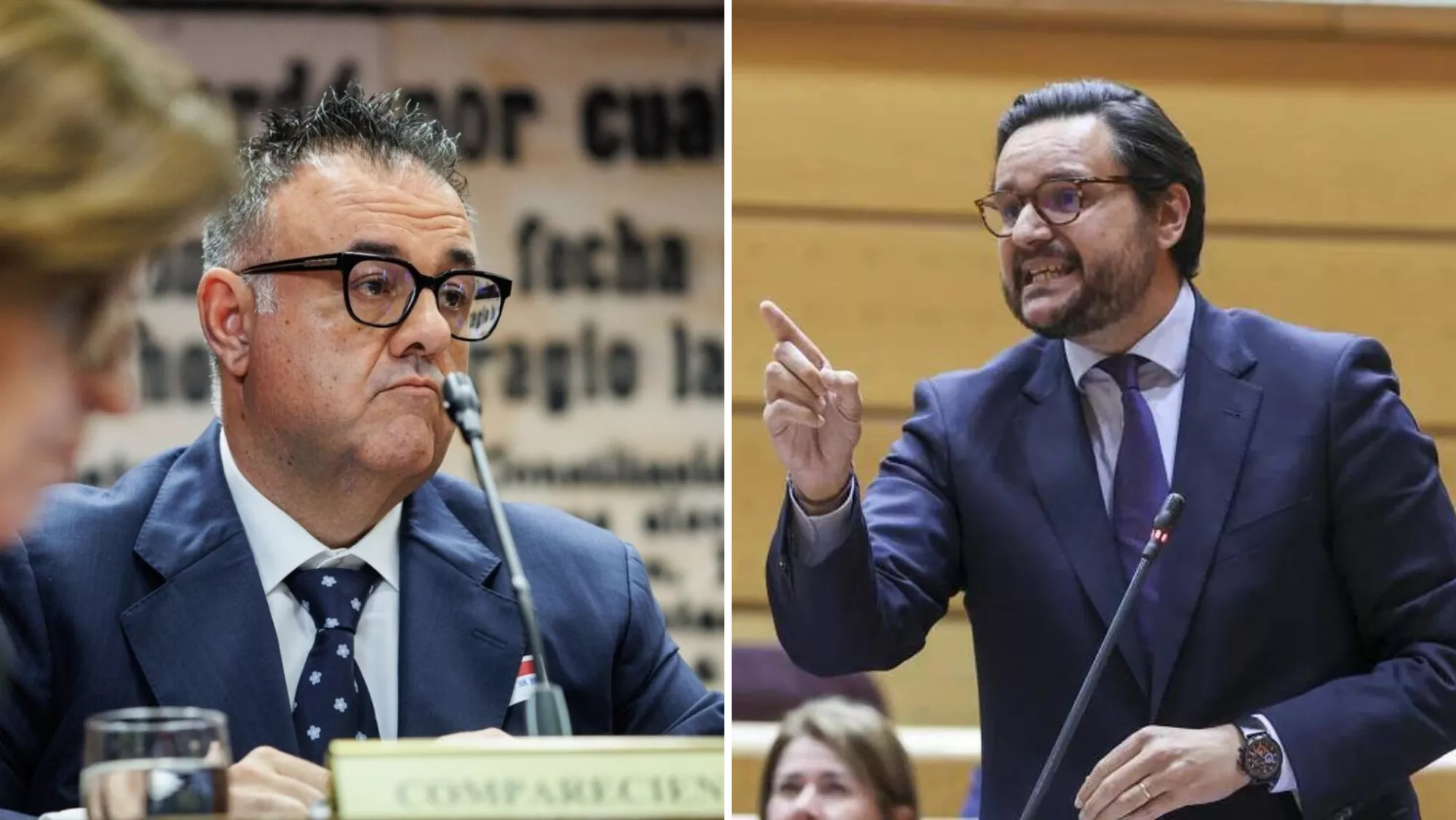 Conrado Domínguez no ha contestado a ninguna de las preguntas de Sergio Ramos / MONTAJE AH