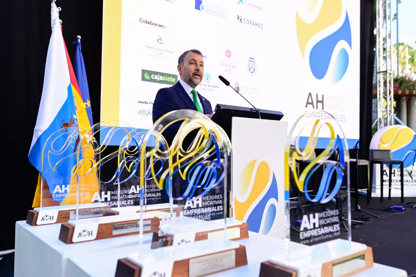 El alcalde de Santa Cruz de Tenerife, José Manuel Bermúdez, se encargó de abrir la ceremonia. / TONY HERNÁNDEZ-ATLÁNTICOHOY