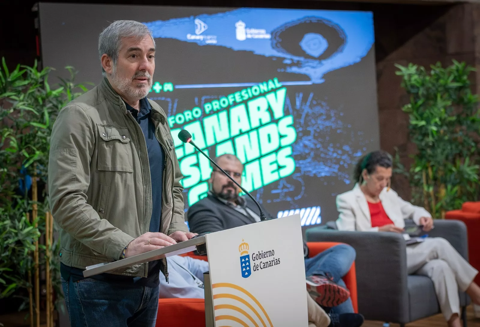 Fernando Clavijo inaugura el Foro Profesional Canary Islands Games./ CEDIDA