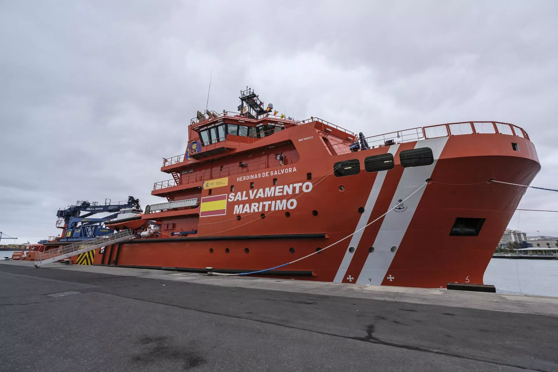 Salvamento Marítimo ha presentado este viernes en el puerto de Las Palmas de Gran Canaria el 'Heroínas de Sálvora'./ EFE/ÁNGEL MEDINA
