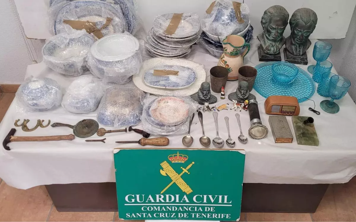 Piezas recuperadas por la Guardia Civil en La Palma. / GUARDIA CIVIL