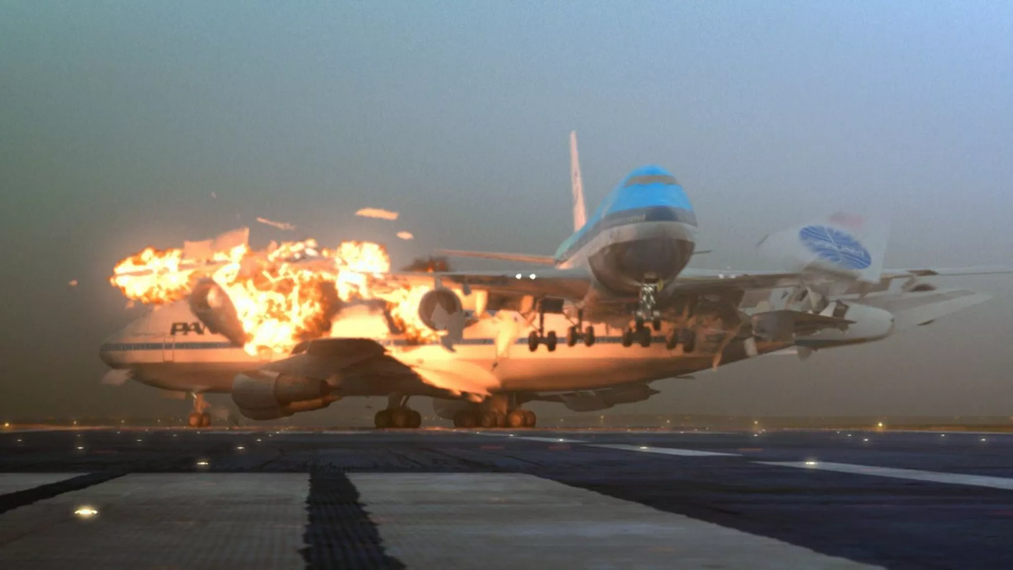 Recreación del accidente de 1977 en el aeropuerto Tenerife Norte entre dos Boeing 747 de KLM y Pan Am./ NG