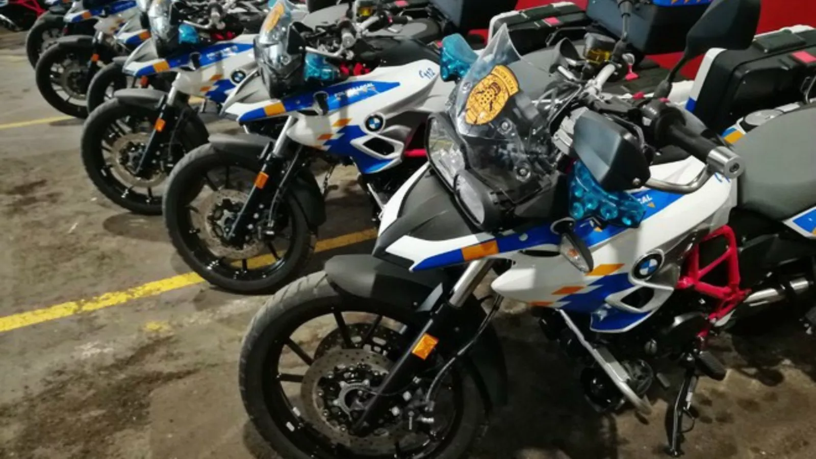 Motos de la Policía Local de Santa Cruz./ PLSC