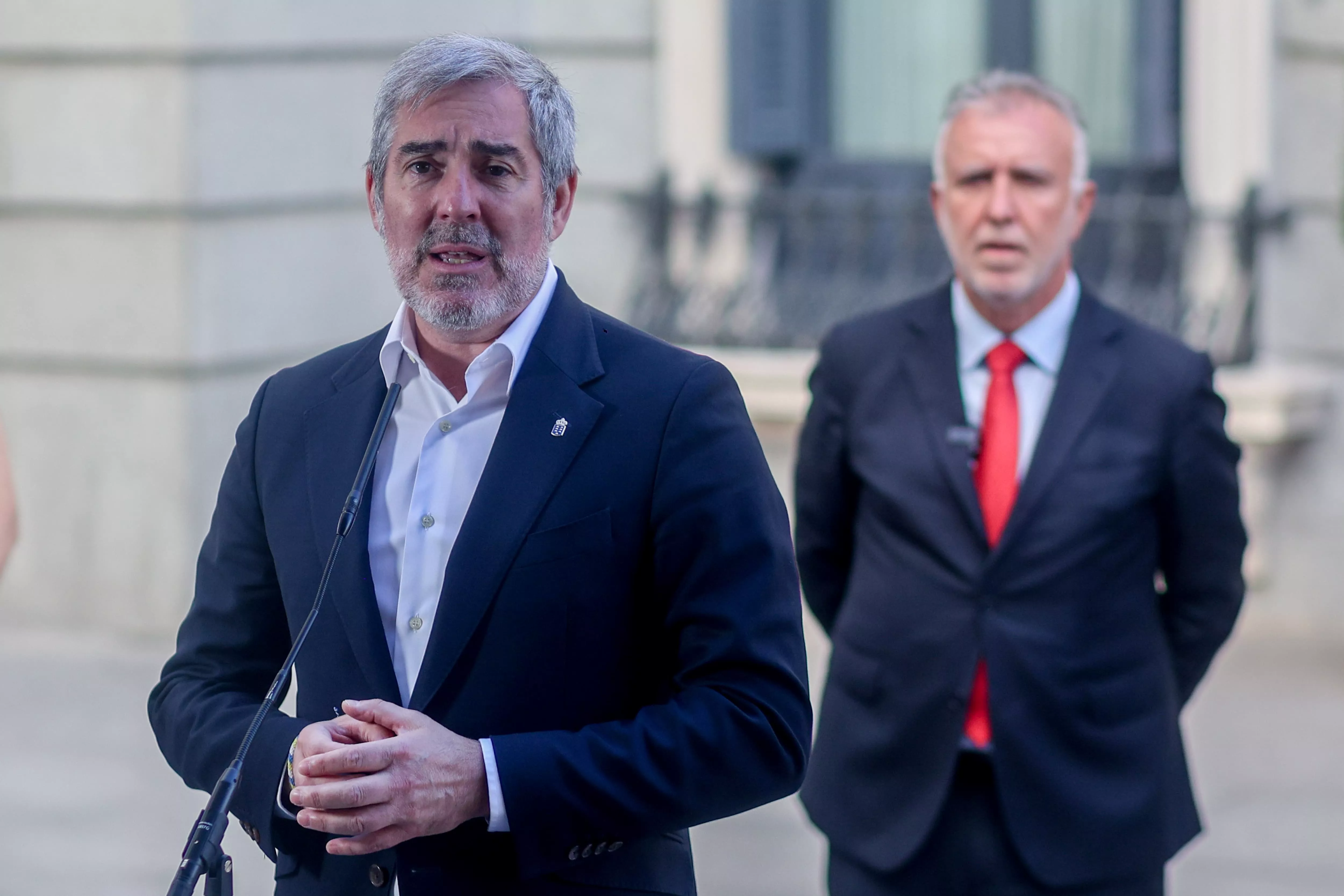 El presidente de Canarias, Fernando Clavijo, y el ministro Ángel Víctor Torres. / CEDIDA