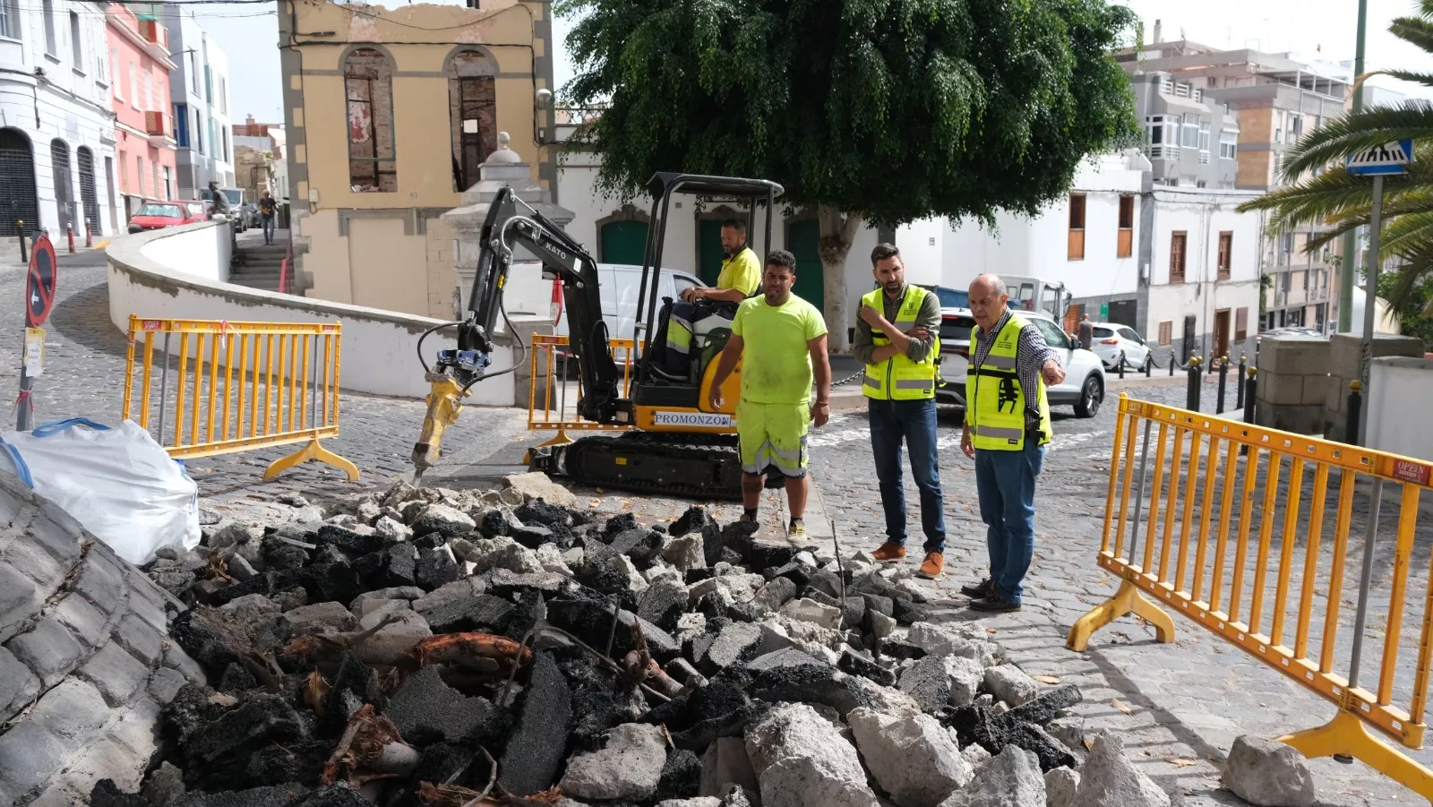 El Ayuntamiento avanza en las obras de mejoras en el Risco de San Nicolás. / AYUNTAMIENTO DE LAS PALMAS DE GRAN CANARIA