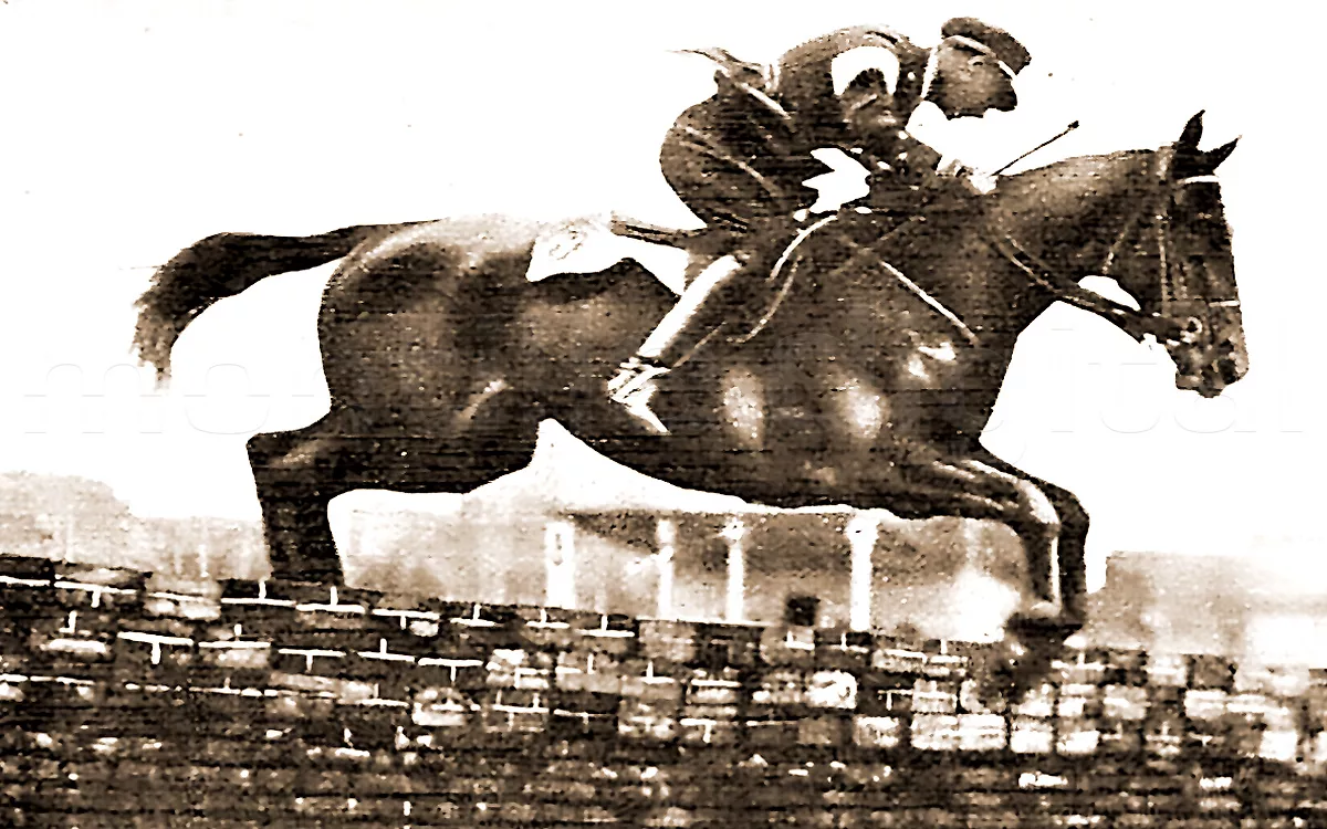 Francisco Jiménez-Alfaro Alaminos, en la imagen durante una competición hípica, fue el primer canario en participar en unos Juegos Olímpicos. / MONTILLA DIGITAL