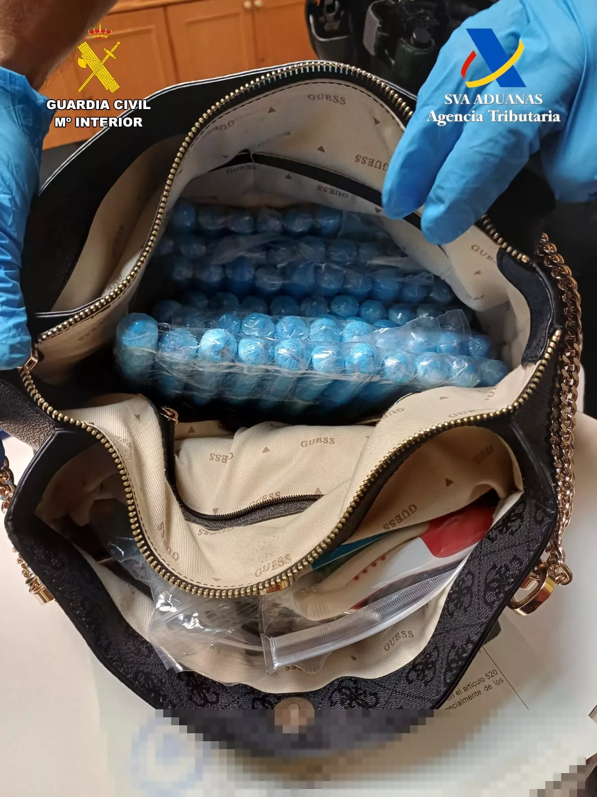 Cocaína interceptada en Lanzarote./ CEDIDA