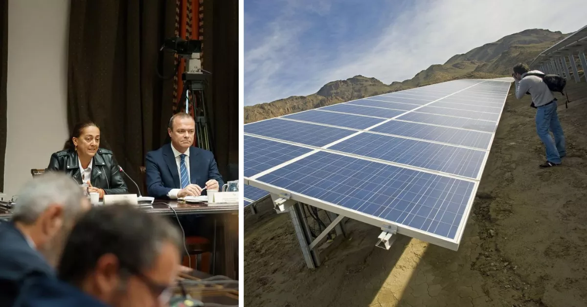 A la izquierda, la consejera de Ordenación del Territorio del Cabildo de Fuerteventura, Nereida Calero / MONTAJE AH