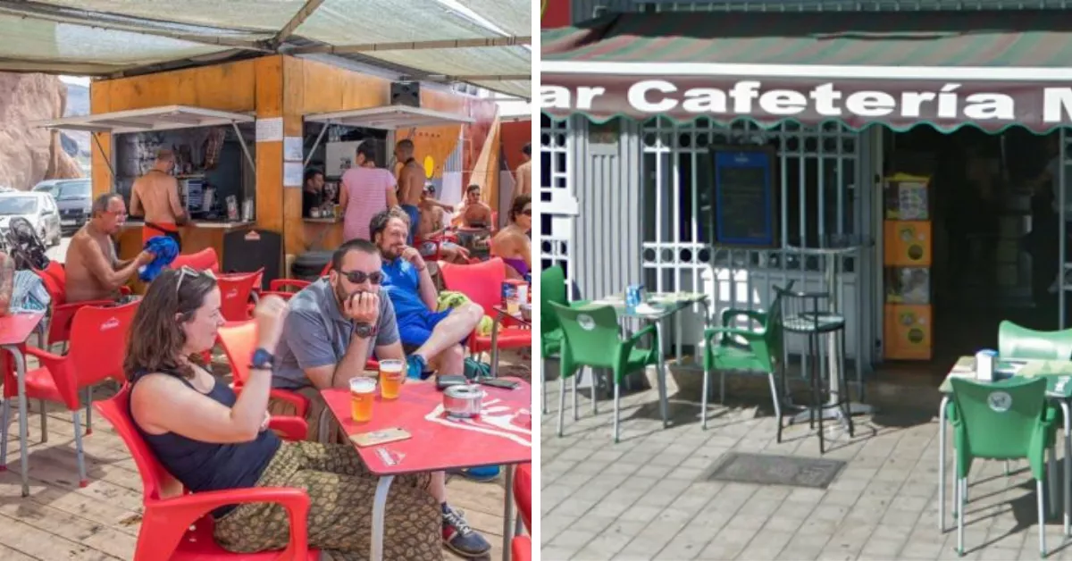 Mesas de Dorada y Tropical en terrazas en Canarias./ MONTAJE AH Mesas de Dorada y Tropical en terrazas en Canarias./ MONTAJE AH