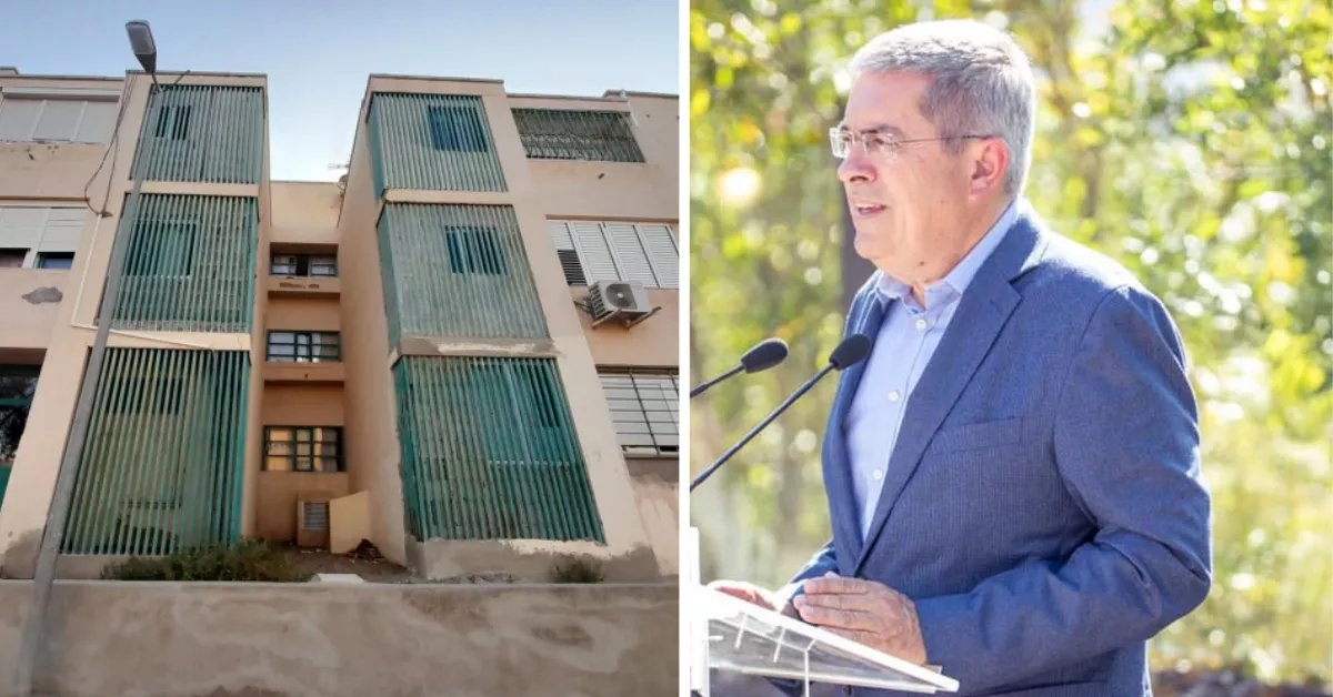 A la izquierda, imagen del edificio; a la derecha, Marco Aurelio Pérez / MONTAJE AH