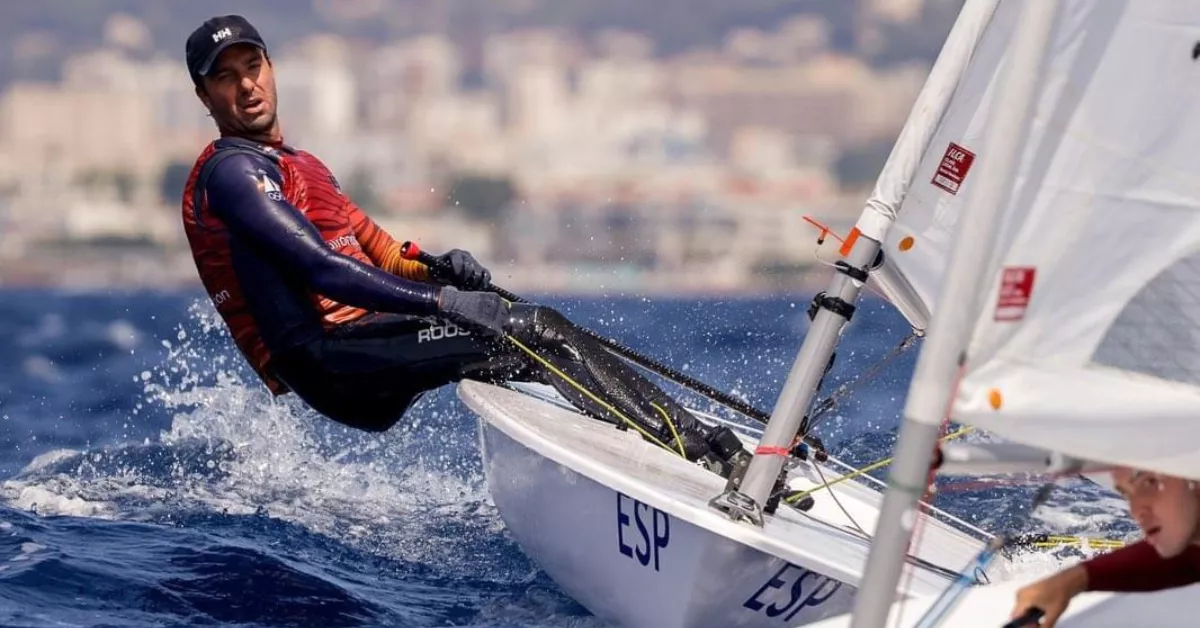 El regatista canario Joaquín Blanco durante una competición / RFCV